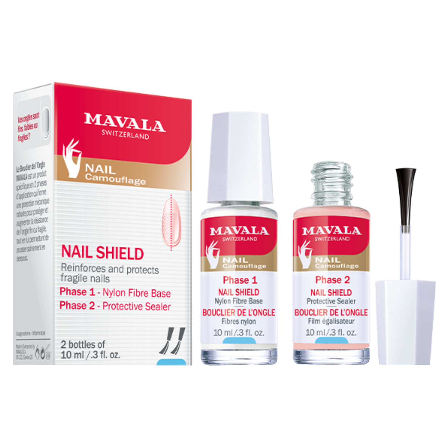 Mavala Nail Sheild Bottles 10ml 2's