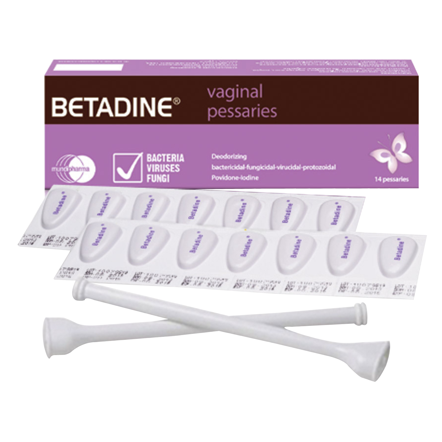 Betadine Povidone Iodine Vaginal Pessaries, Pack of 14's