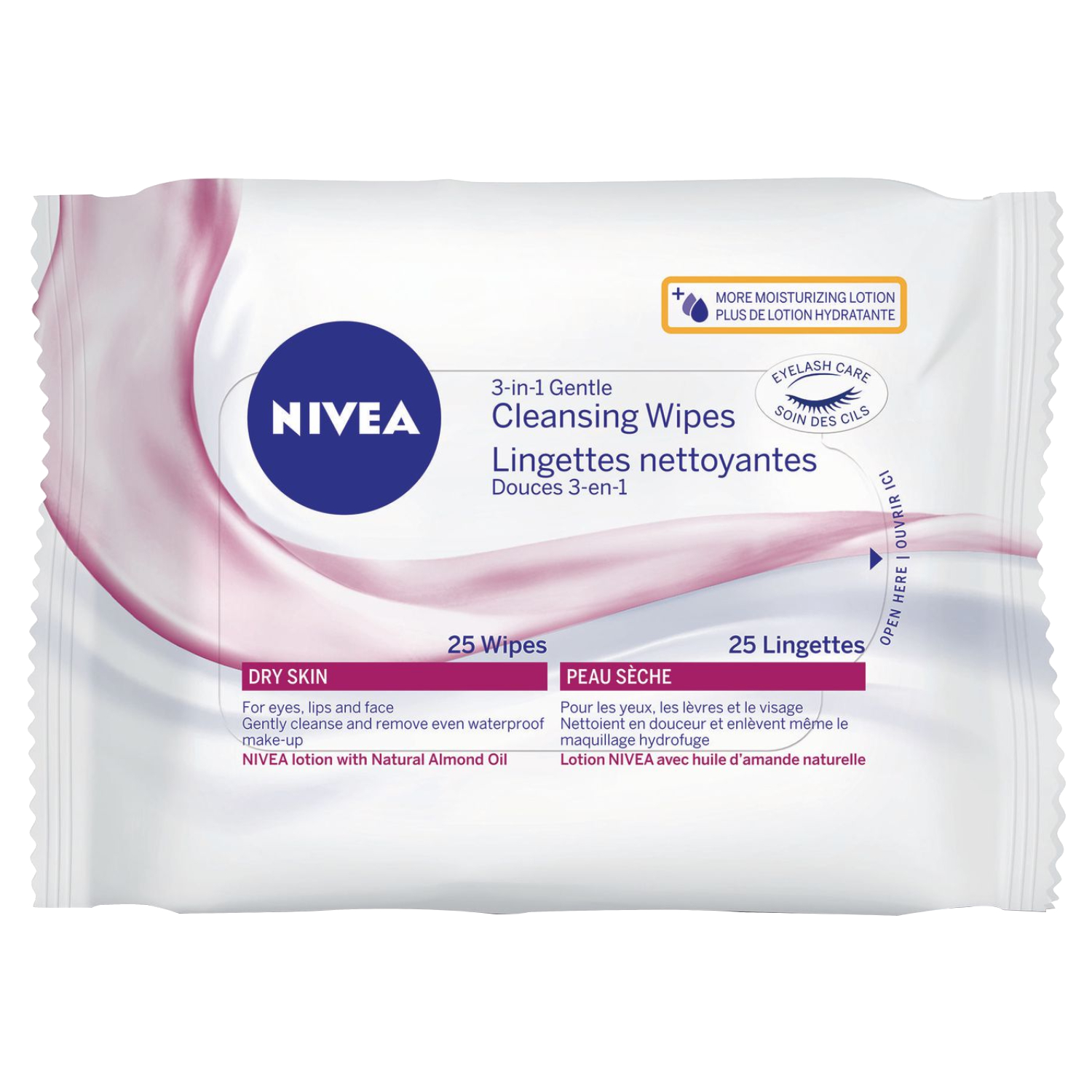 Nivea Pure Cleansing Wipes For All Skin Types 25's