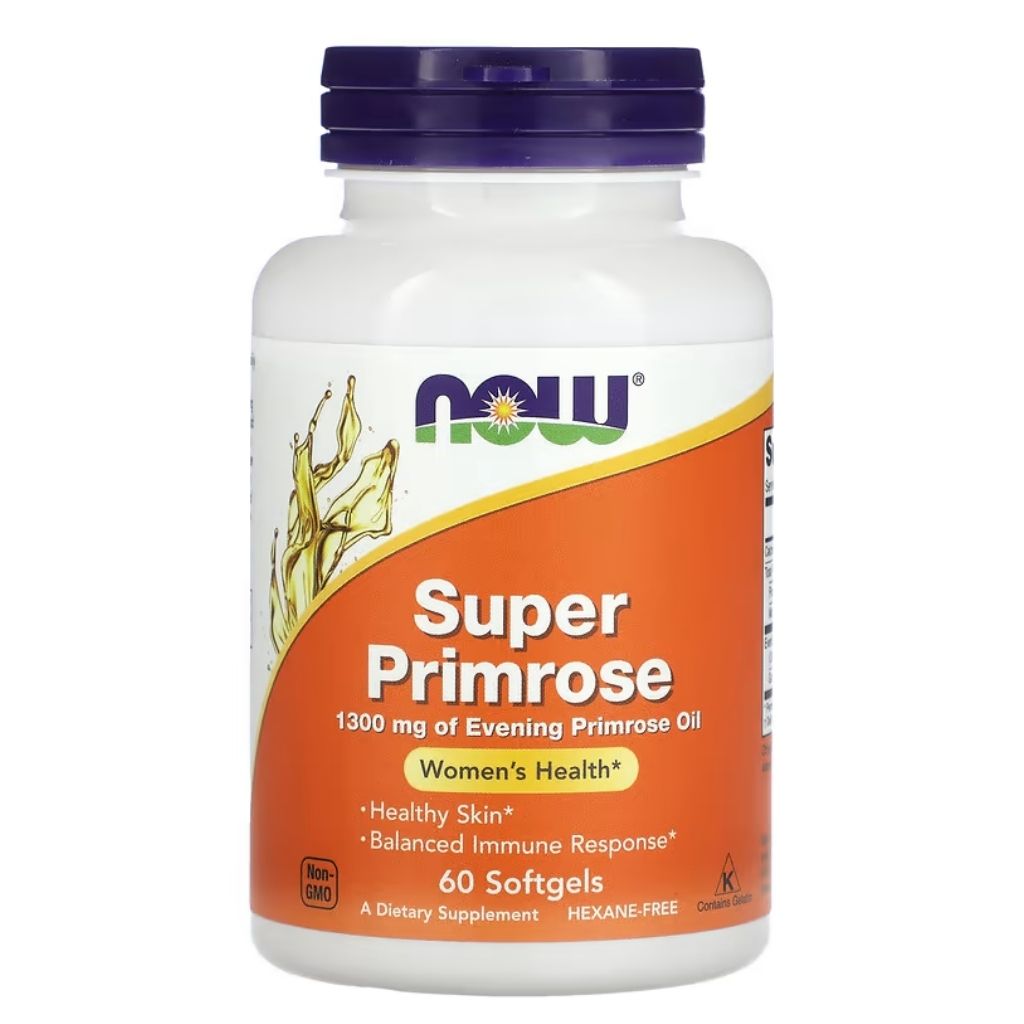Now Super 1300mg Evening Primrose Oil Softgel For Women's Health, Pack of 60's