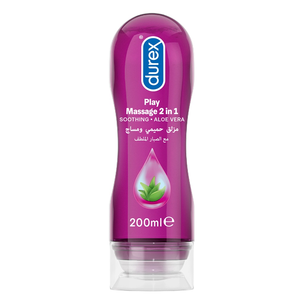 Durex Play Soothing 2 in 1 Lubricant Massage, Aloe Vera 200ml