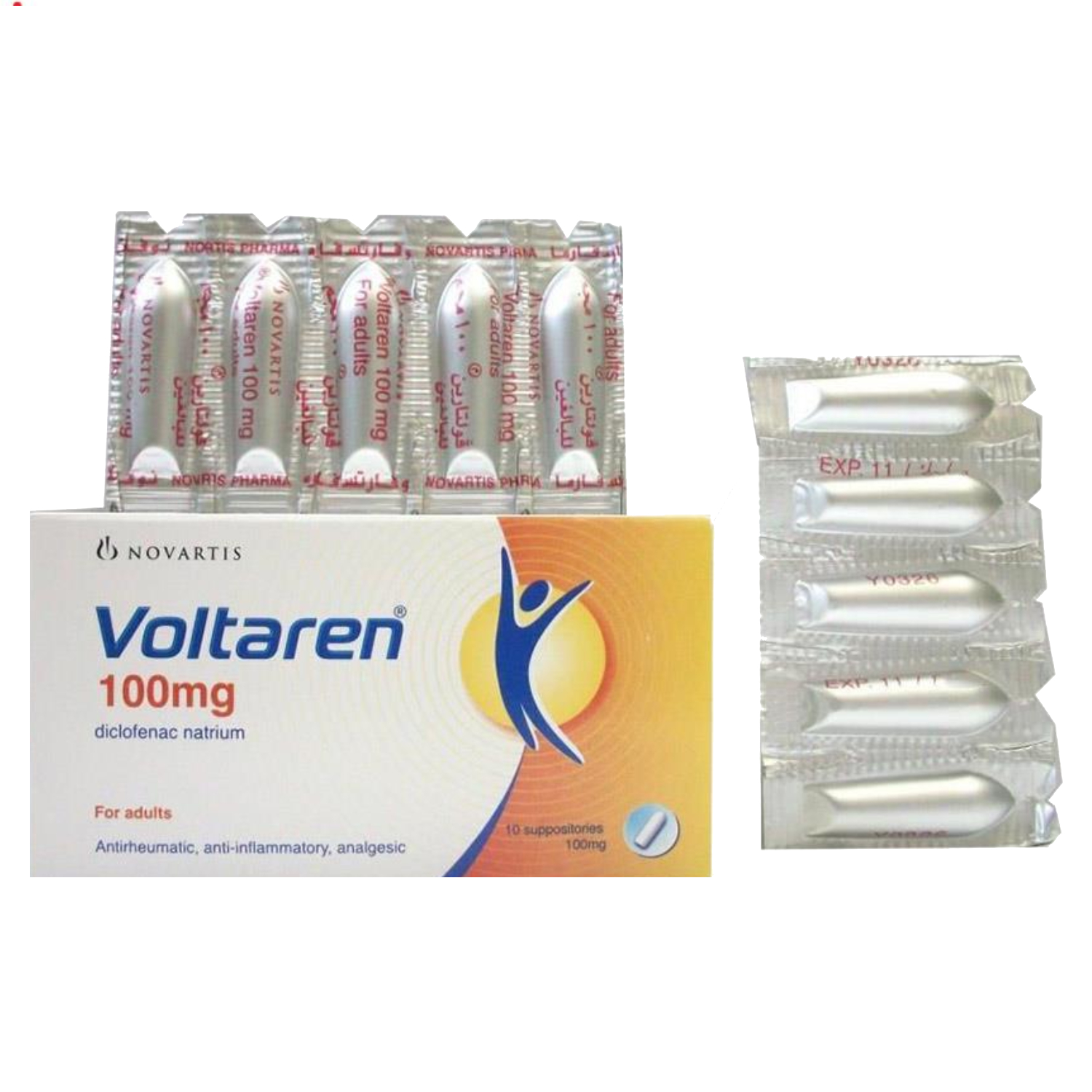Voltaren 100mg Diclofenac Suppository For Adults, Pack of 5's
