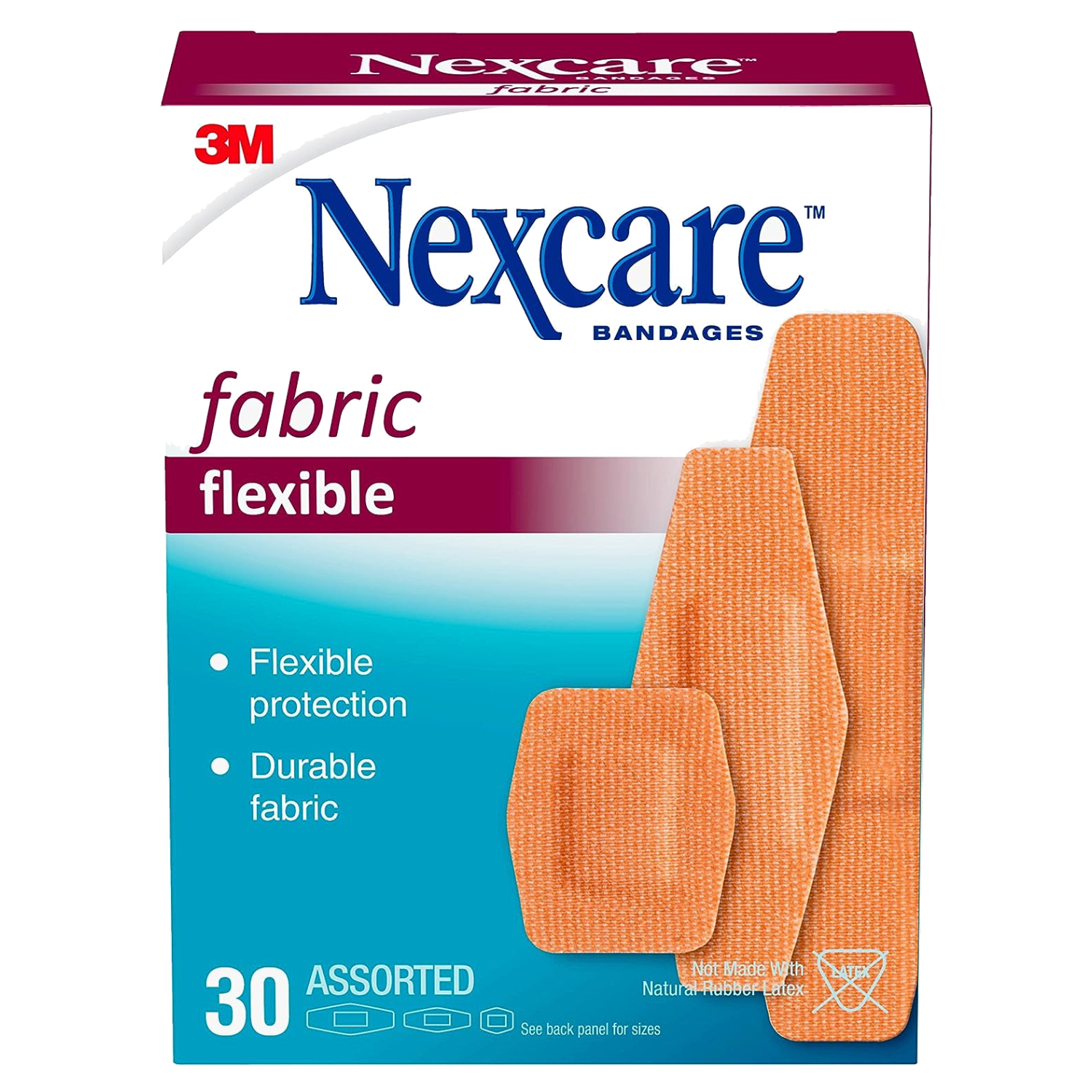 Nexcare Heavy Duty Fabric Plasters Assorted 30's