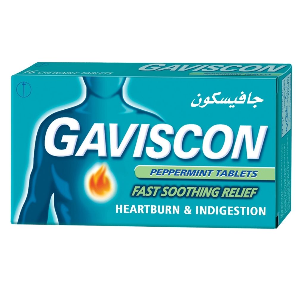 Gaviscon Peppermint 500mg, Chewable Tablets, 24 Tablets