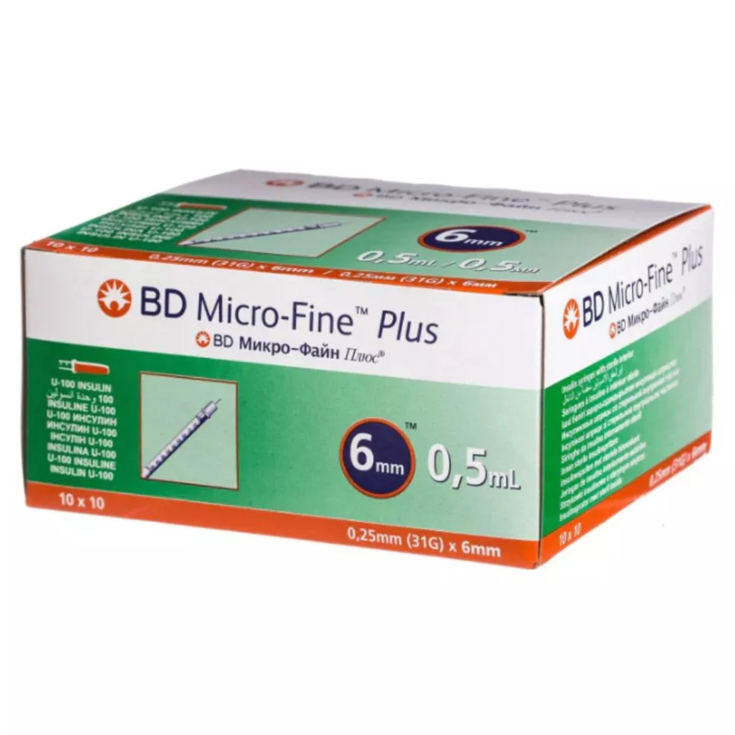 BD MicroFine Plus 0.5ml Needle For Insulin Pen 30gx8mm 10's