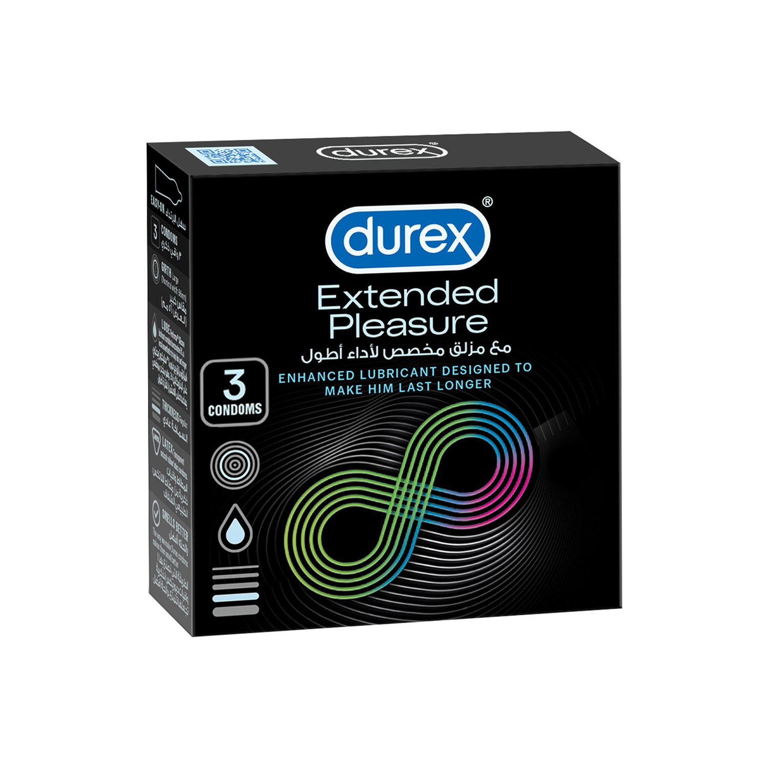Durex Extended Pleasure Condoms 3s
