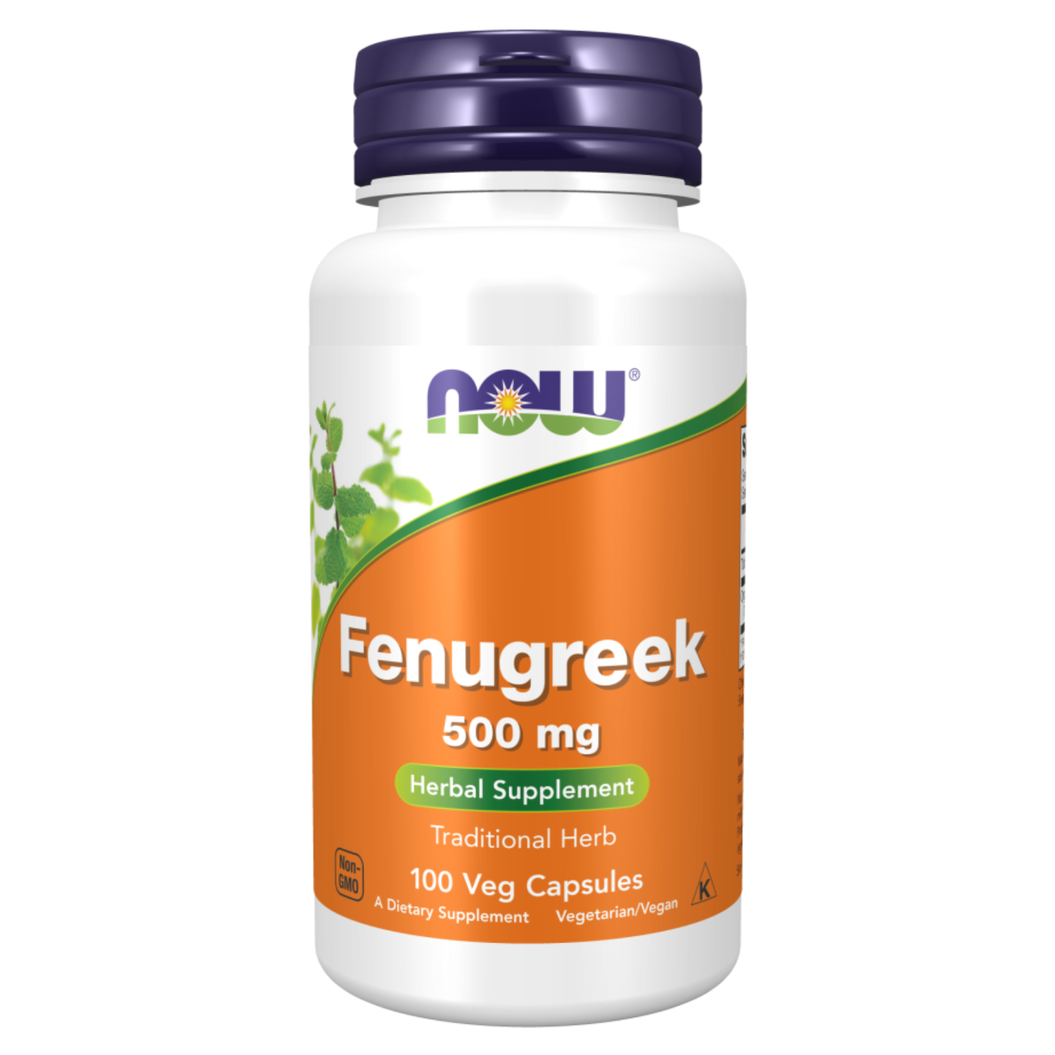 Now 500 mg Fenugreek Supplement Capsules, Pack of 100's