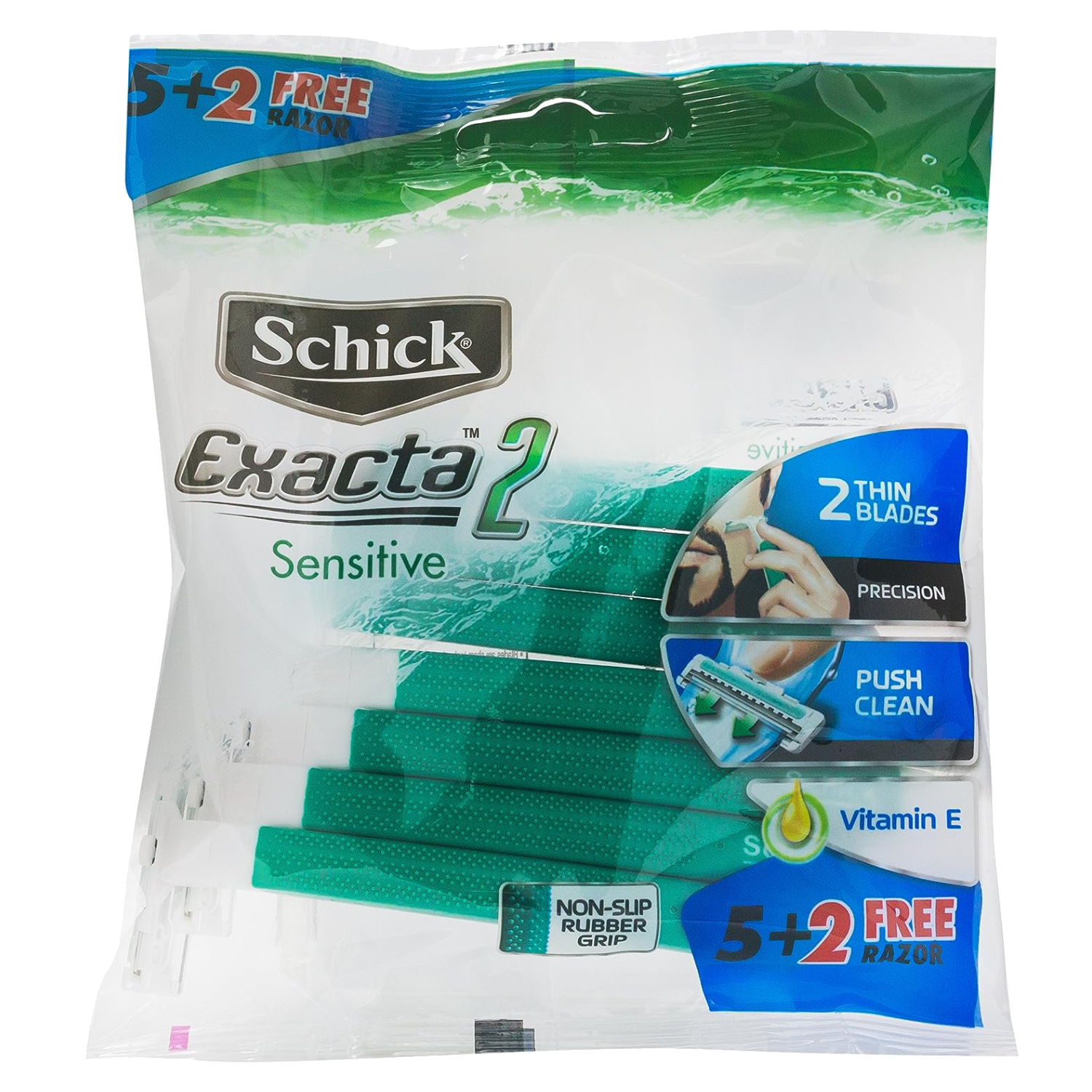 Schick Exacta 2 Sensitive Men's Razor 5+2's