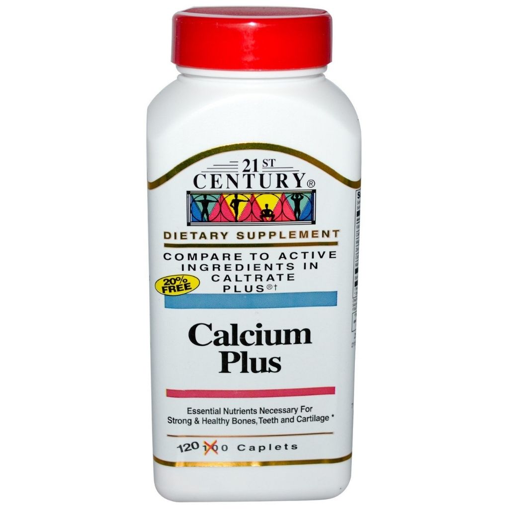 21st Century Calcium Plus Multimineral + Vitamin D Supplement Tablets For Bones & Teeth, Pack of 120's