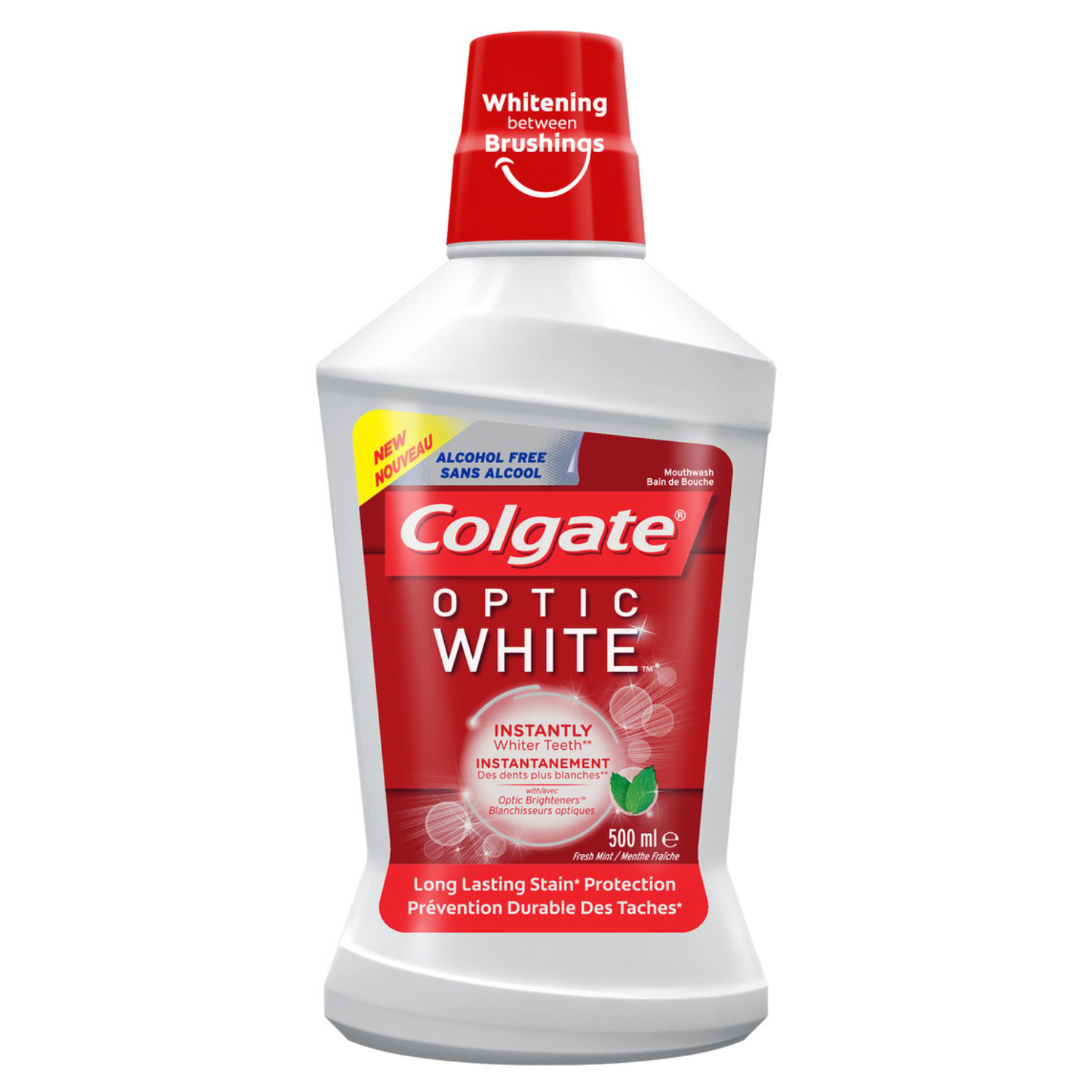 Back Image for Colgate Optic White Whitening Mouthwash 500ml