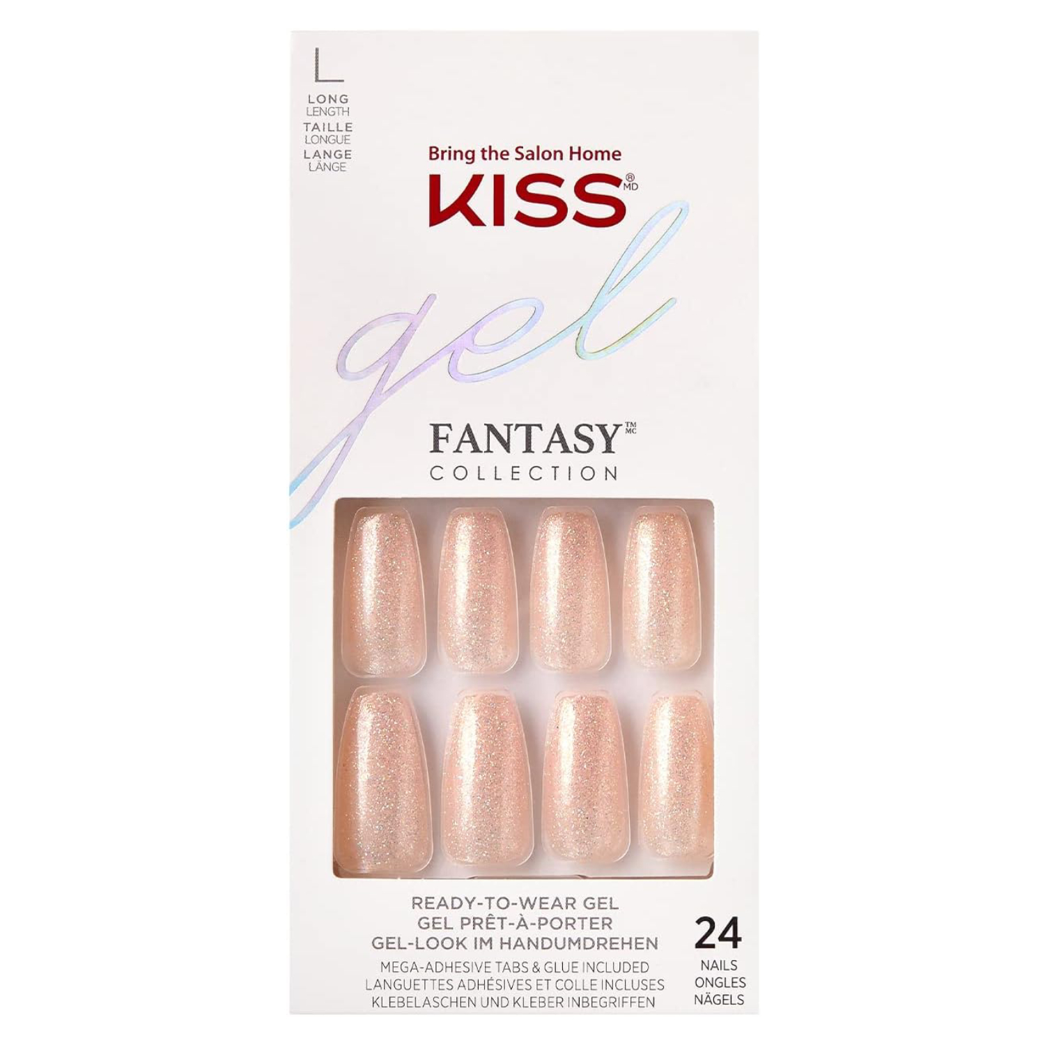 Kissgel Fantasy Real Short Length Nails 24's