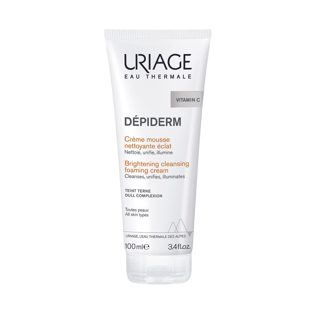 Uriage Depiderm Brightening Cleansing Foam With Vitamin C, Foam Cleanser For Face 100ml