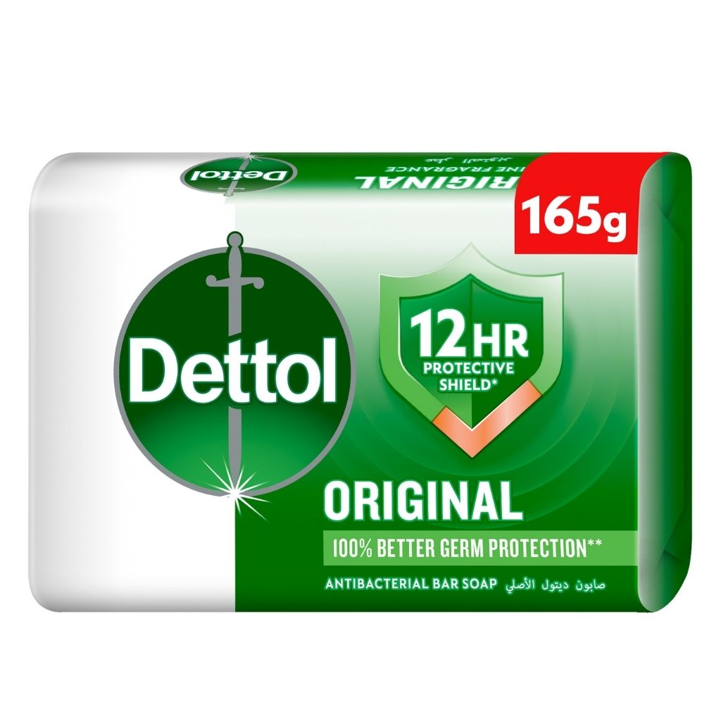 Dettol Original Bar Soap, Pine Scent, 165g