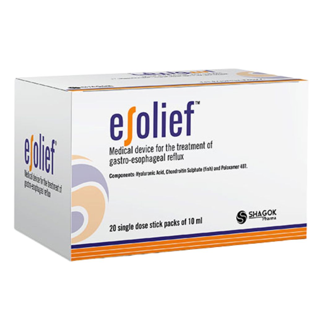 Esolief Oral Gel Sticks, Gastric Reflux Medication 1 x 10ml, Pack of 20's