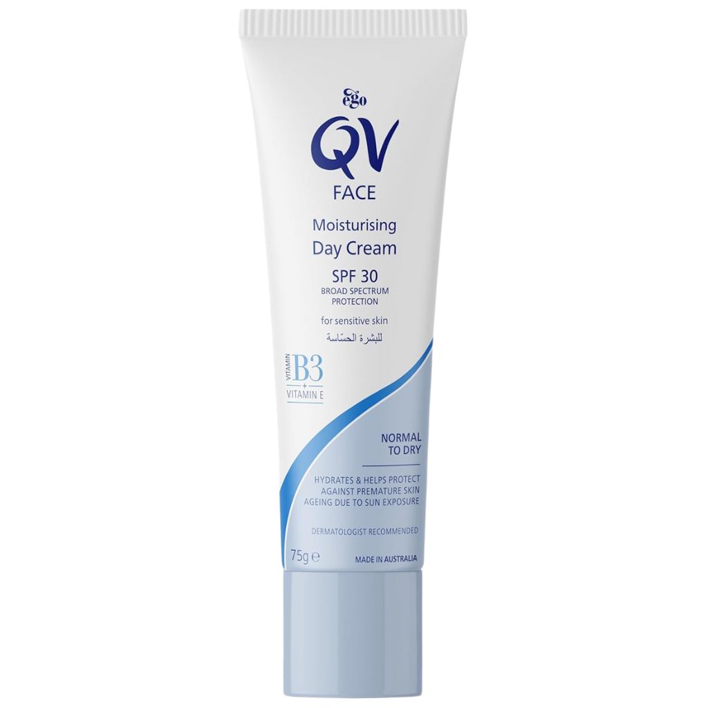 Ego QV Face Moisturising Day Cream SPF30, Face Moisturizer With Sunscreen 75g