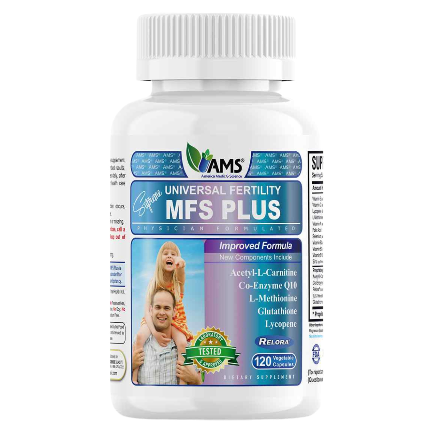 AMS MFS Plus Capsules, Fertility Supplements For Men, Pack of 120's
