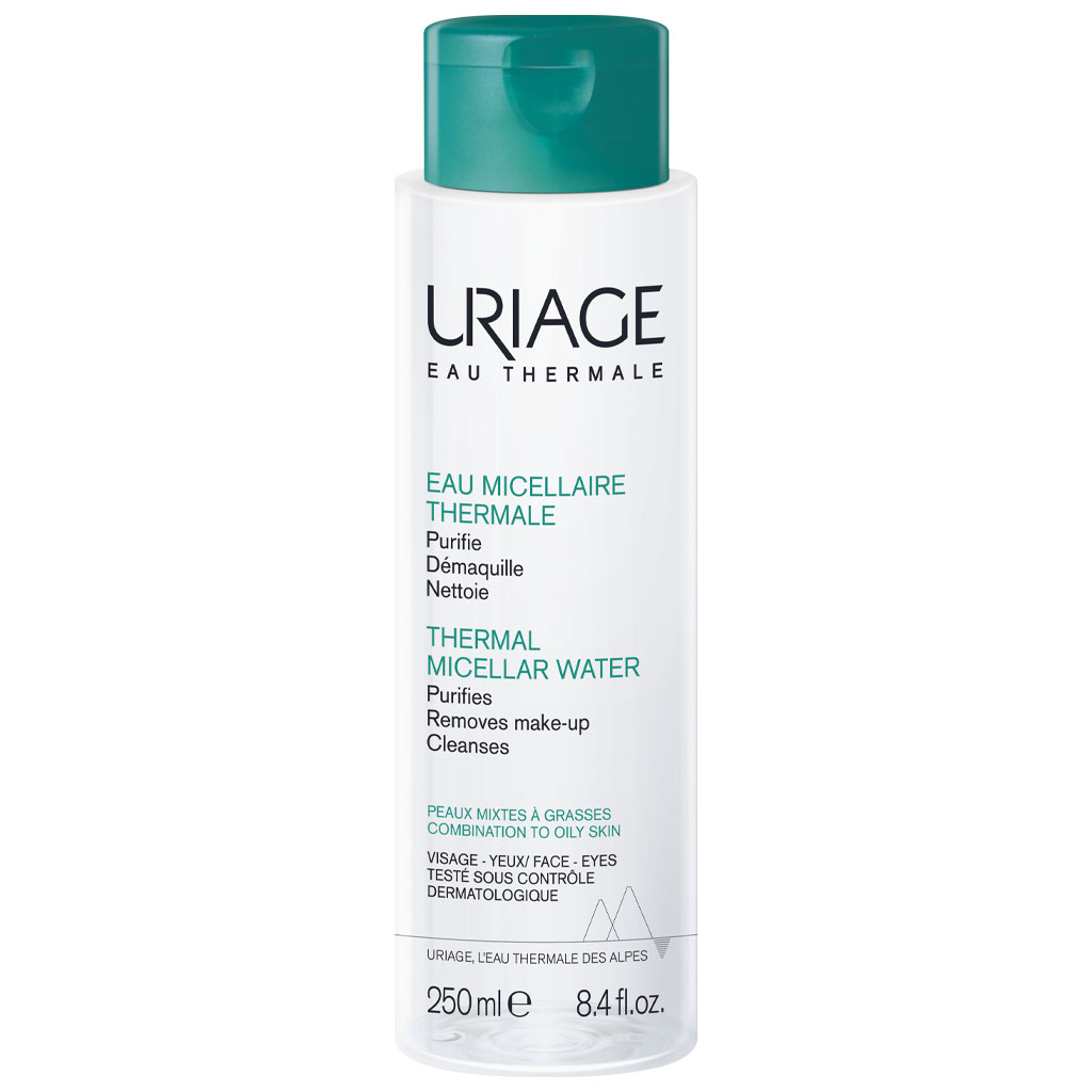 Uriage Eau Thermale Micellar Water For Combination & Oily Skin, Cleanser & Makeup Remover 250ml