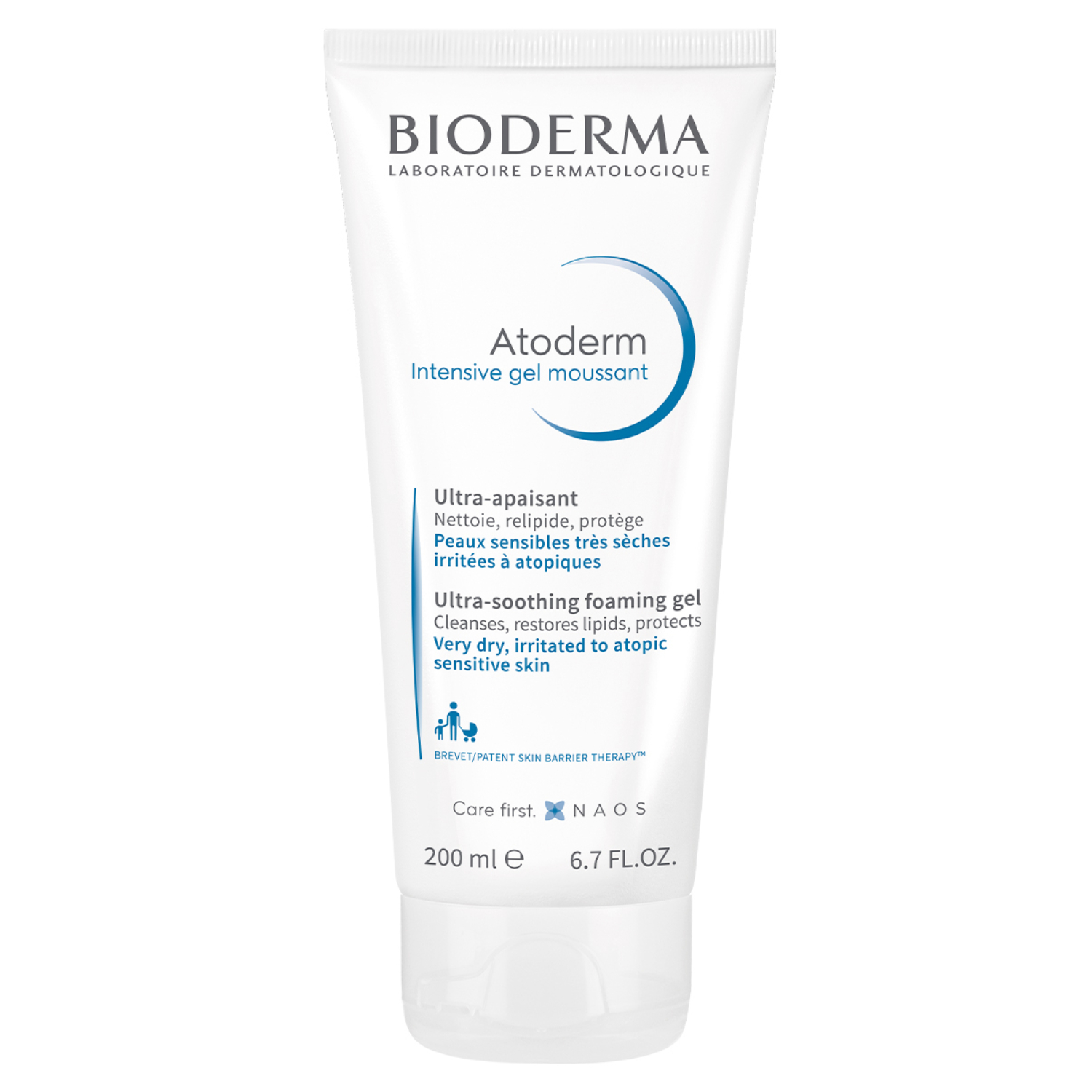 Bioderma Atoderm Intensive Gel Moussant, Foaming Gel Cleanser For Dry Skin & Atopic Sensitive Skin 200ml