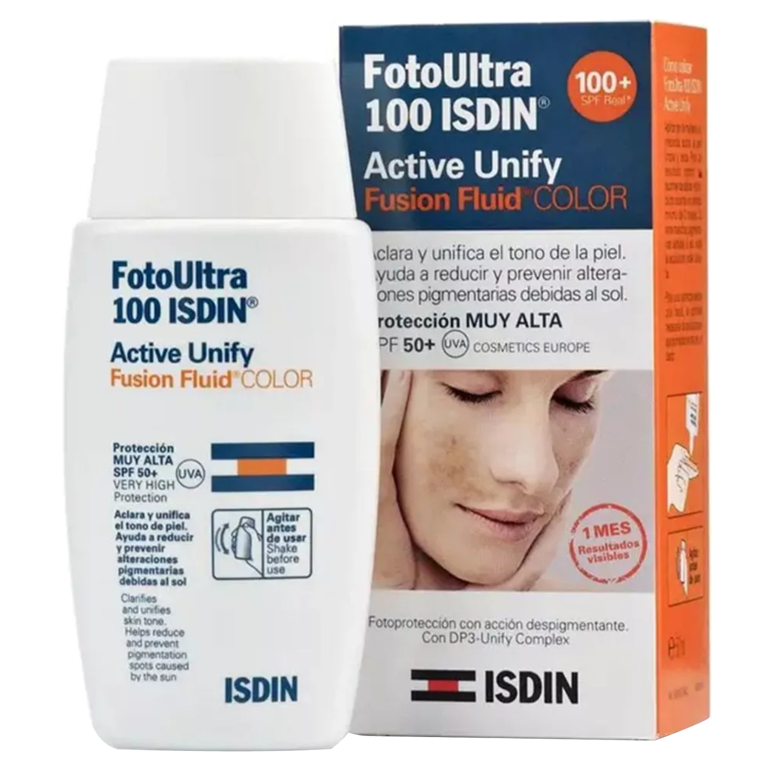 Isdin FotoUltra 100 Active Unify SPF 50+ Color Fluid Tinted Sunscreen 50ml