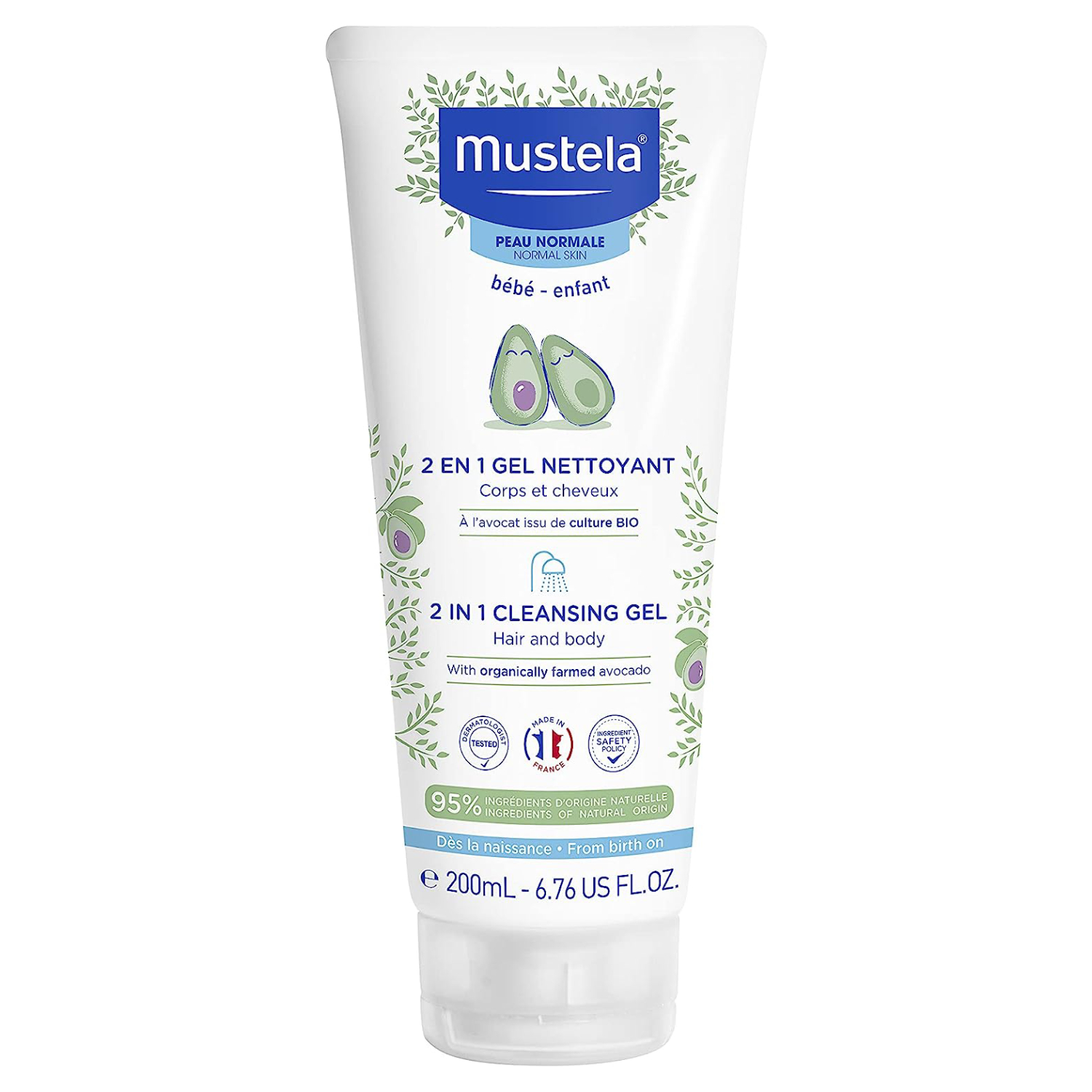 Mustela Baby 2 In 1 Cleansing Gel For Normal Skin 200ml