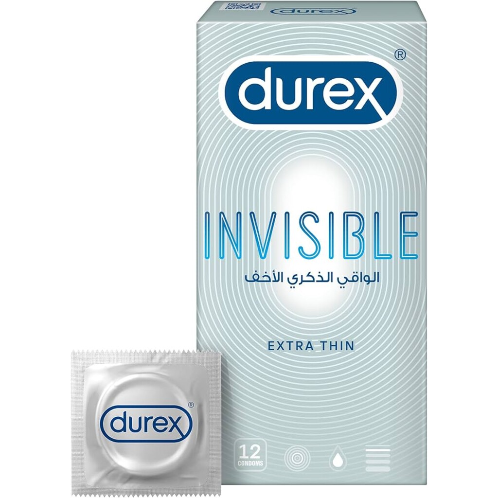 Durex Invisible Extra Thin Condom, Pack of 12's