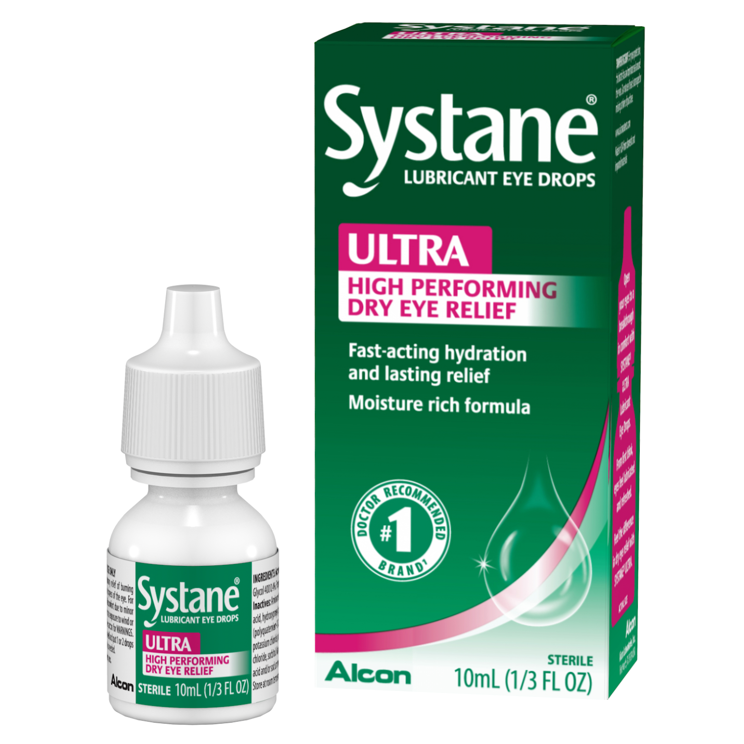 Systane Ultra Lubricant Eye Drops For Dry Eye Relief 10ml