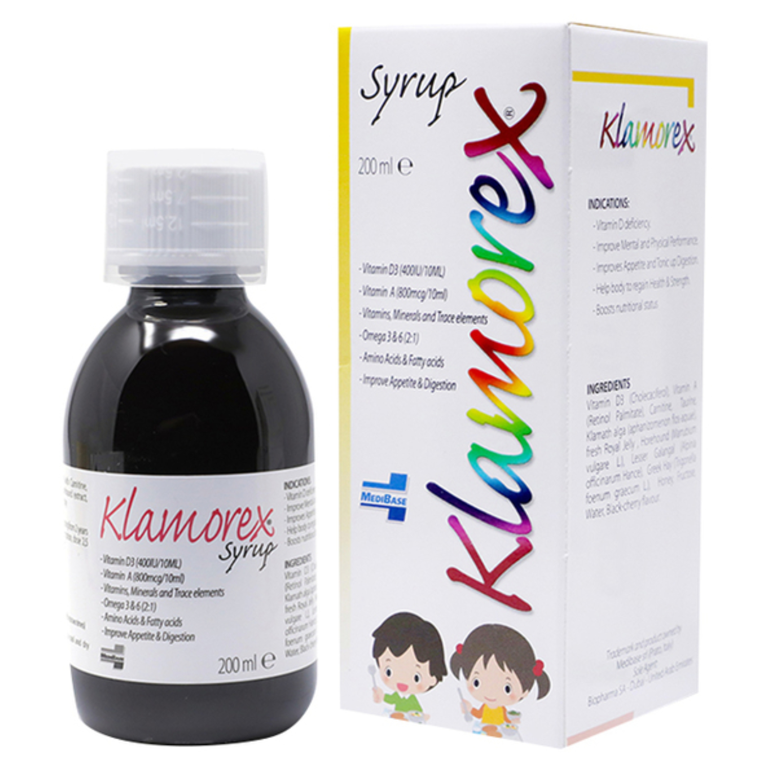 Side Image for Klamorex Syrup 200ml