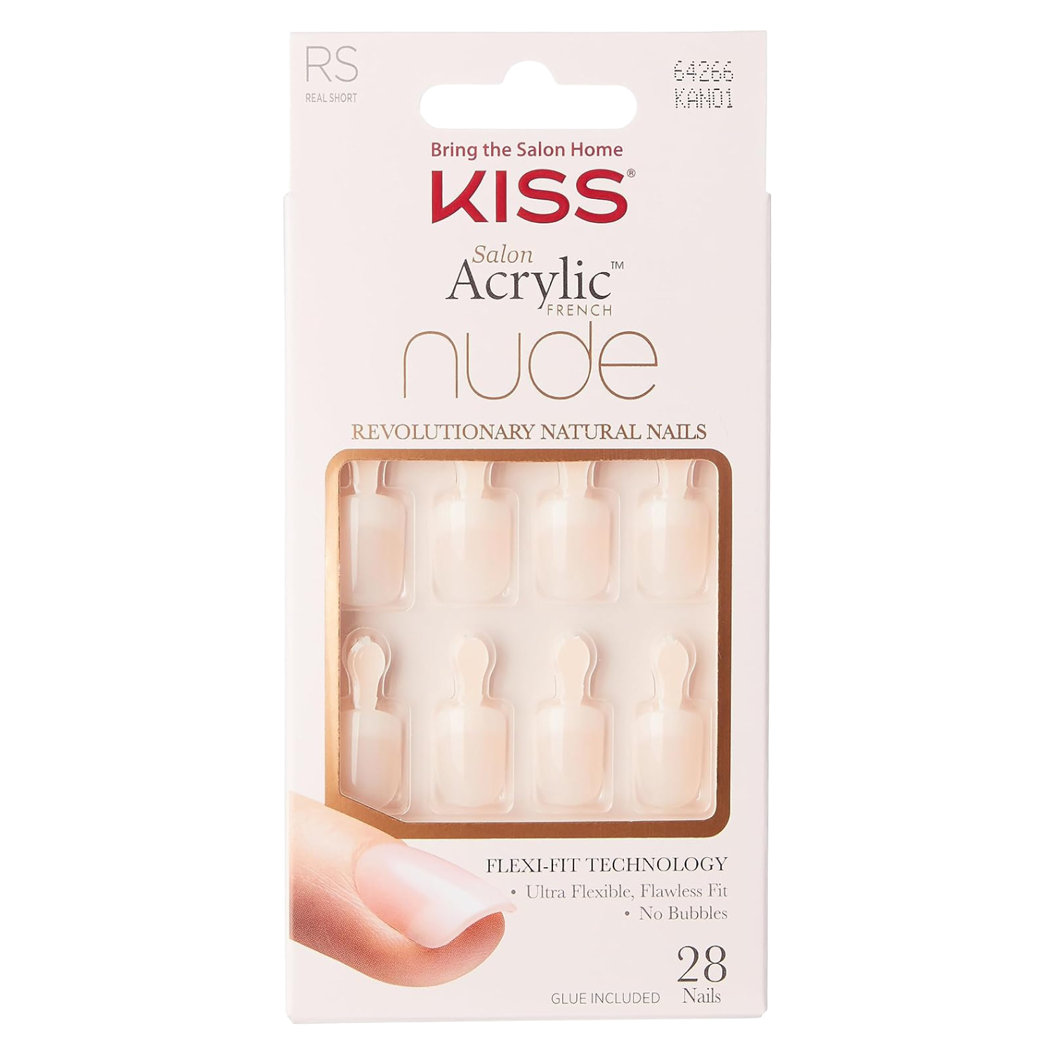 Kiss Salon Acrylic French Nude Nails 28's