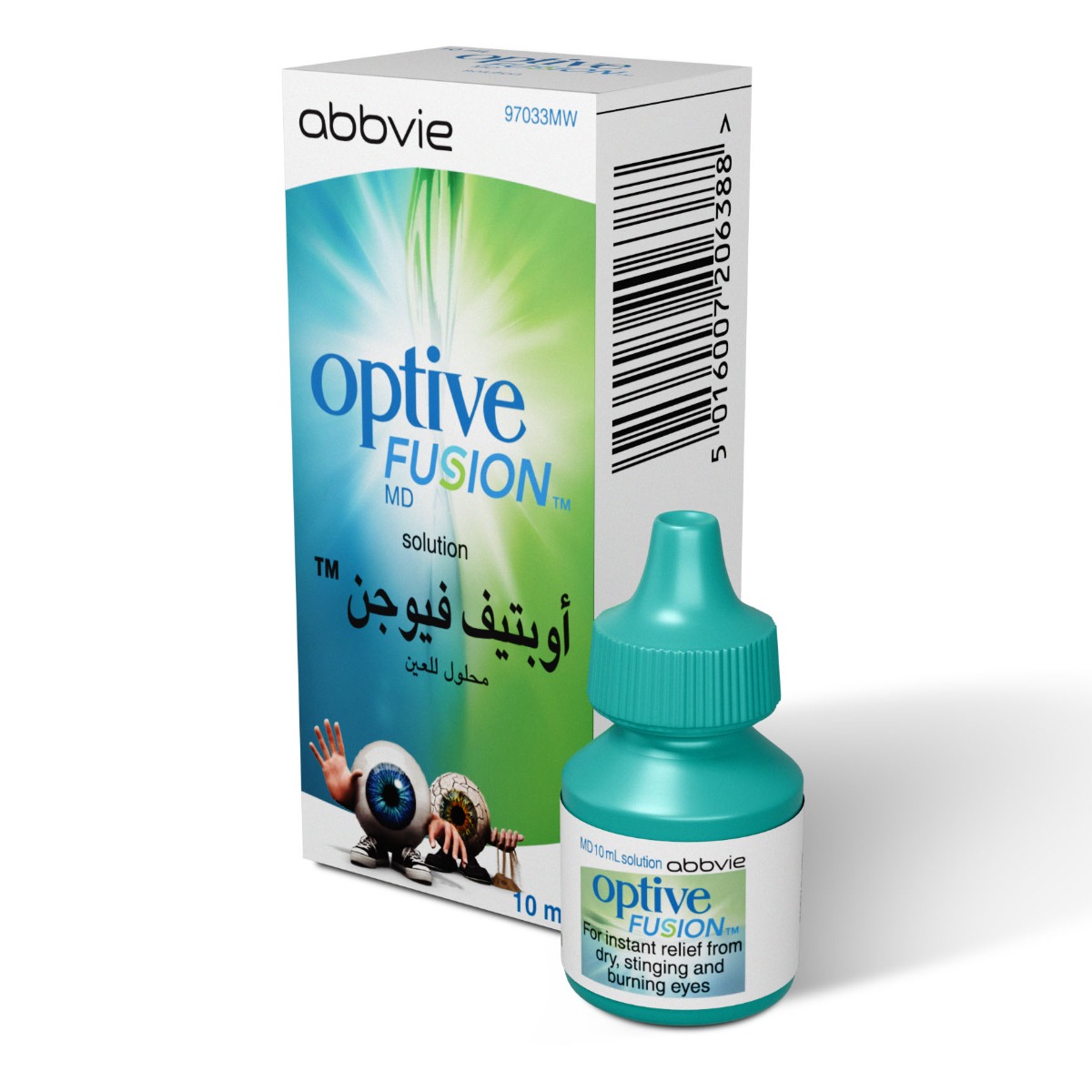 Optive Fusion MD Eye Drops Solution, Artificial Tears For Dry Eyes 10ml