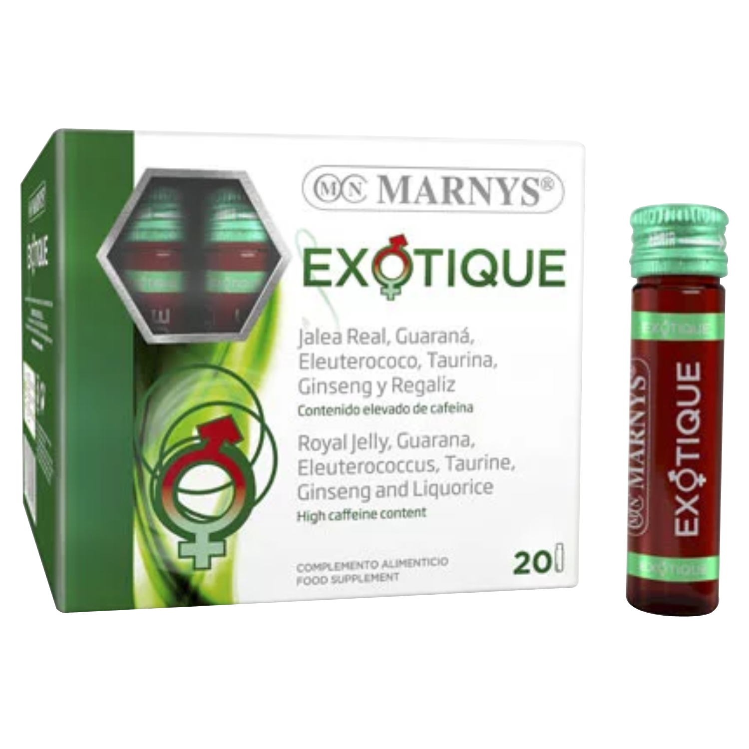 Marnys Exotique Royal Jelly + Ginseng 11ml Vials For Energy, Pack of 20's