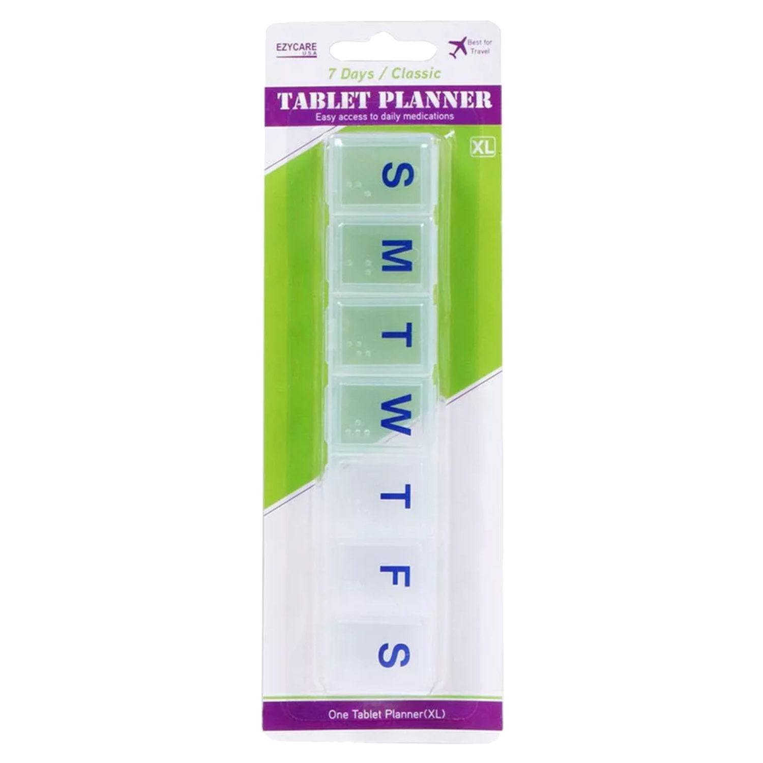 Back Image for Ezycare 7 Days Classic Tablet Planner Extra Large