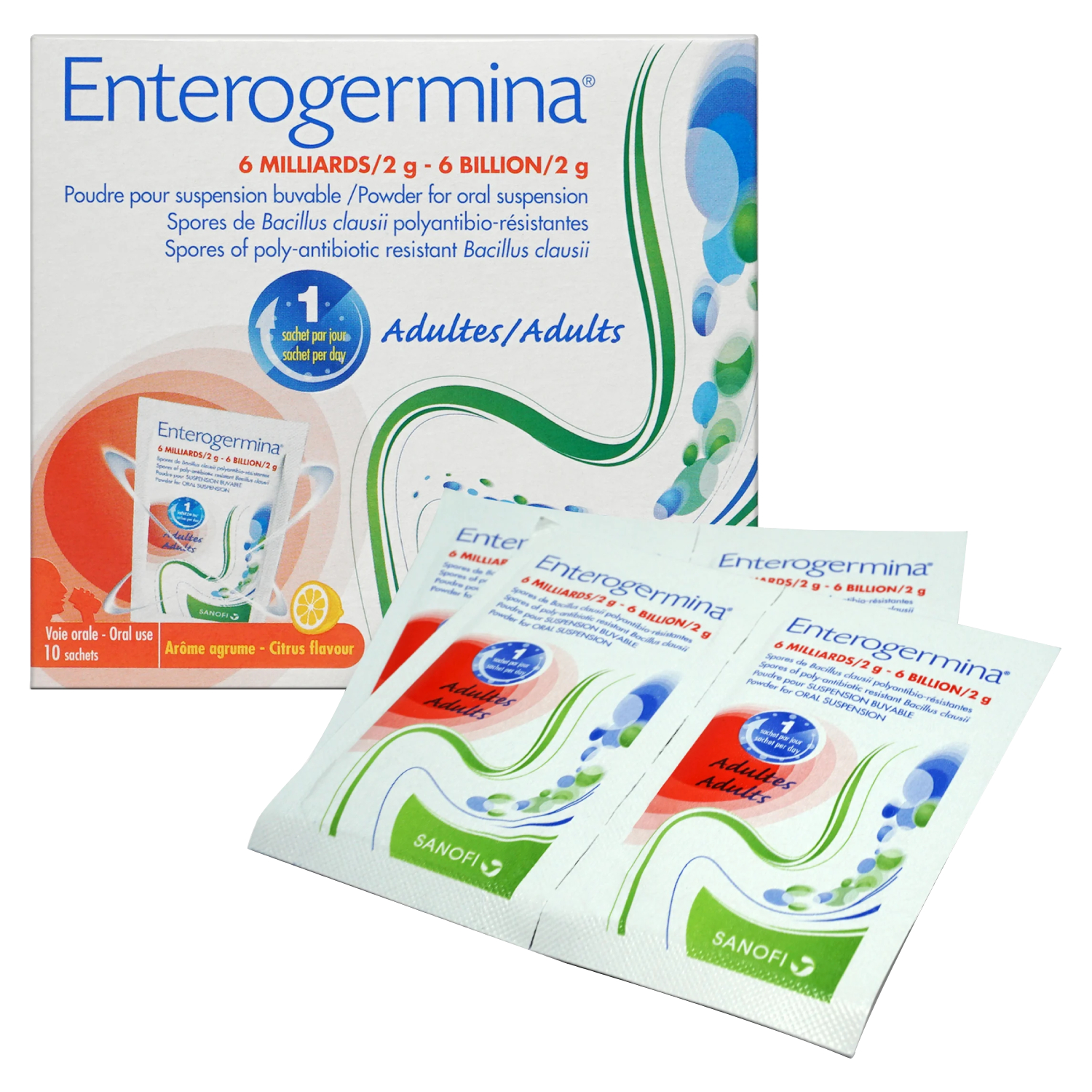 Back Image for Enterogermina Probiotic 6 Billion Sachets 10's