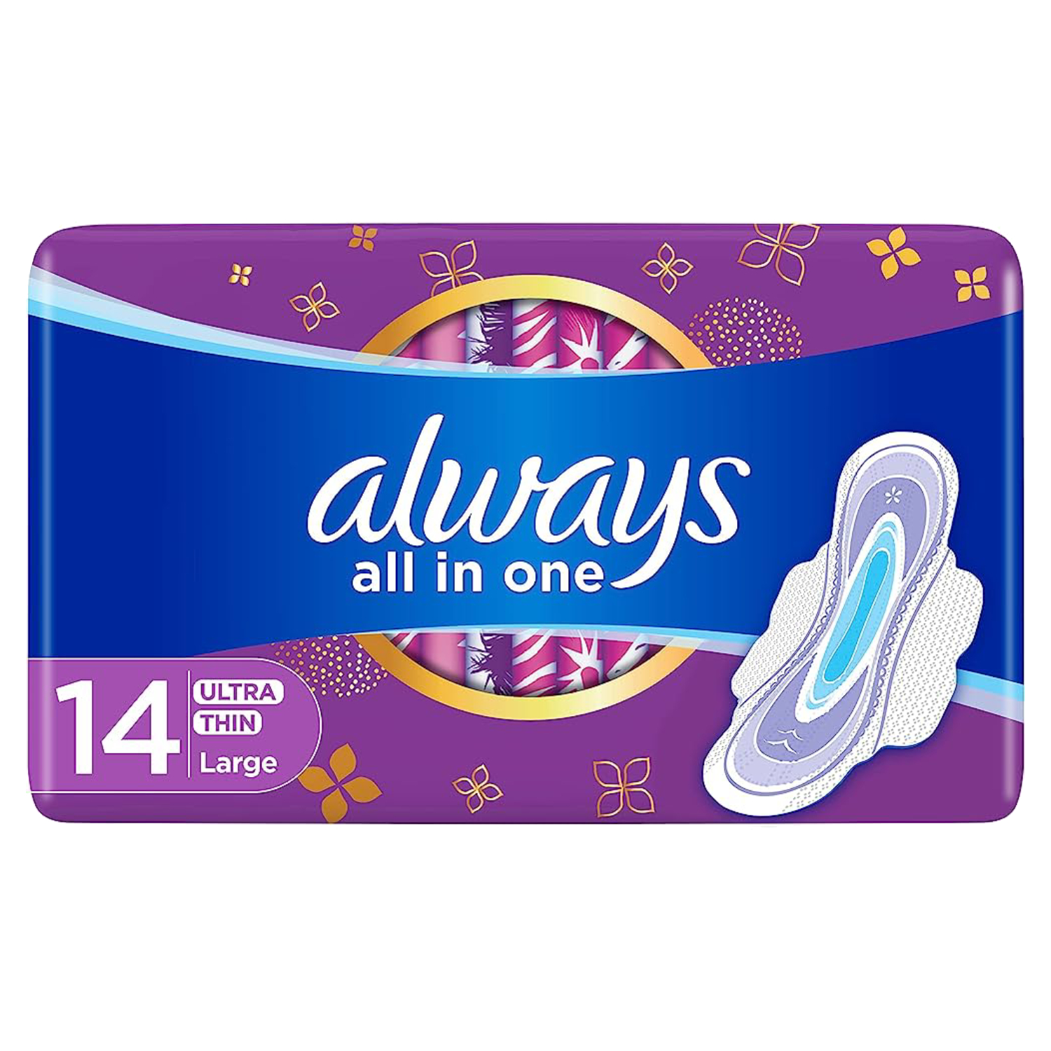 Always Diamond Ultra Thin Large Sanitary Pads 14's