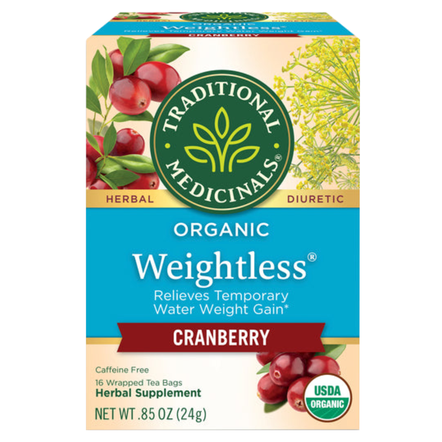 Traditional Medicinals Weightless Cranberry Teabags 16's