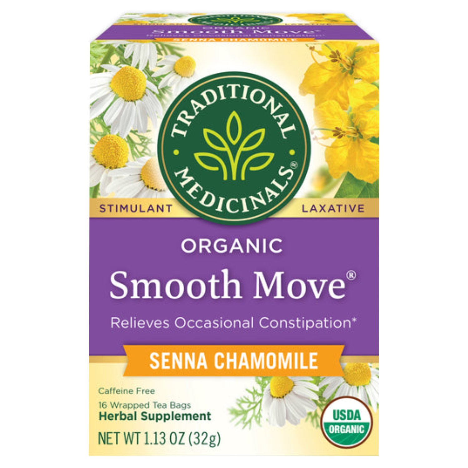 Traditional Medicinals Smooth Move Chamomile 16 Teabags