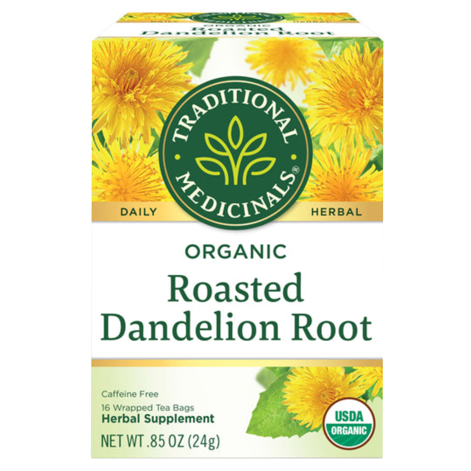 Traditional Medicinals Roasted Dandelion Root 16 Teabags