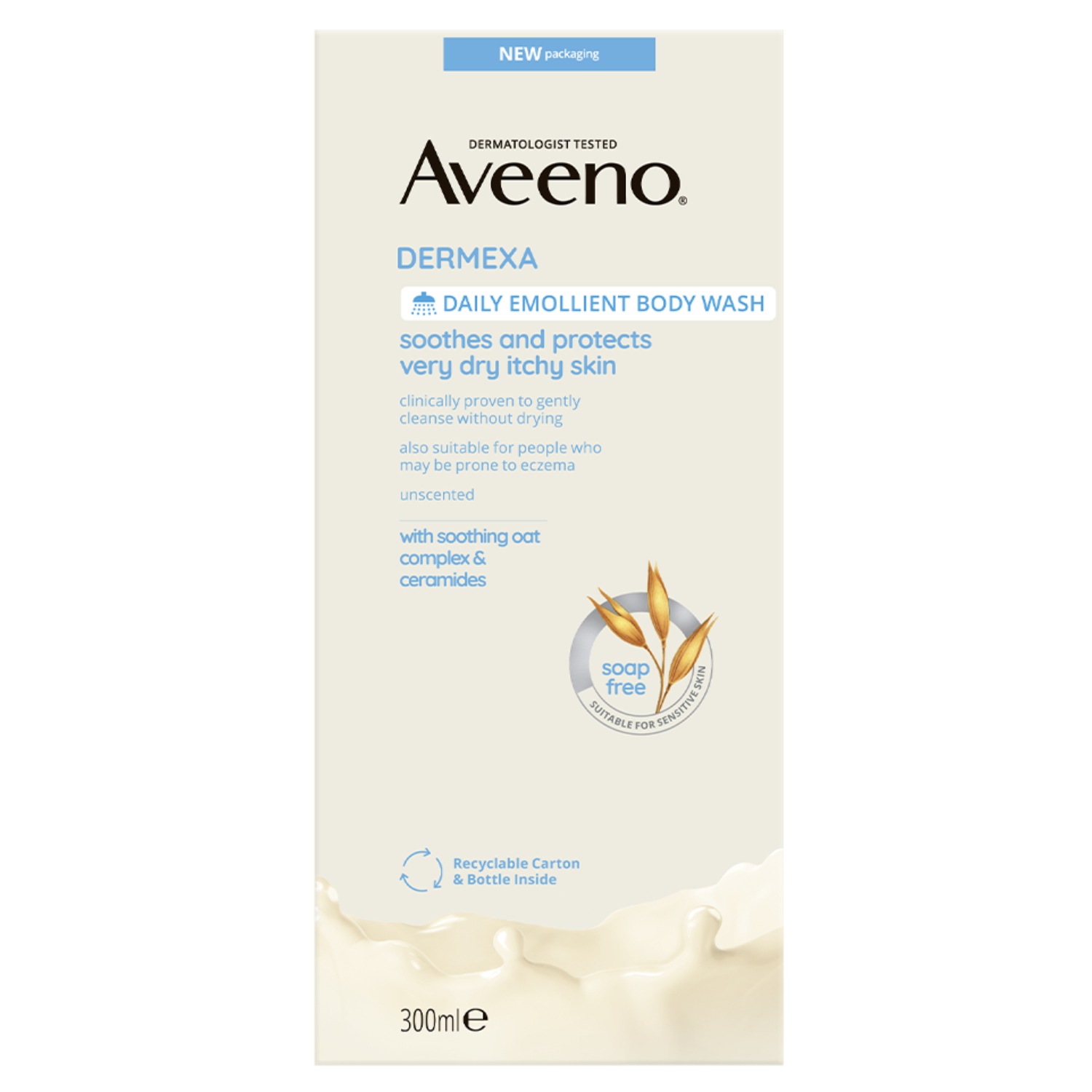 Aveeno Emollient Body Wash Dermexa 300ml