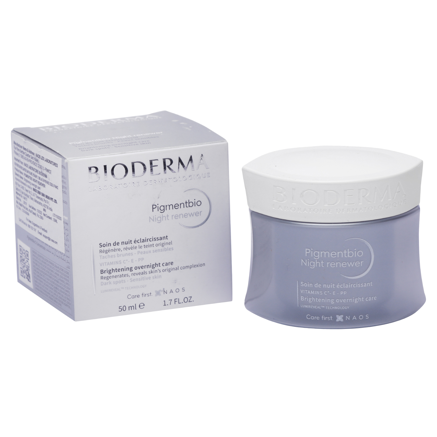 Bioderma Pigmentbio Night Renewer Brightening Overnight Skin Cream For Hyperpigmentation 50ml