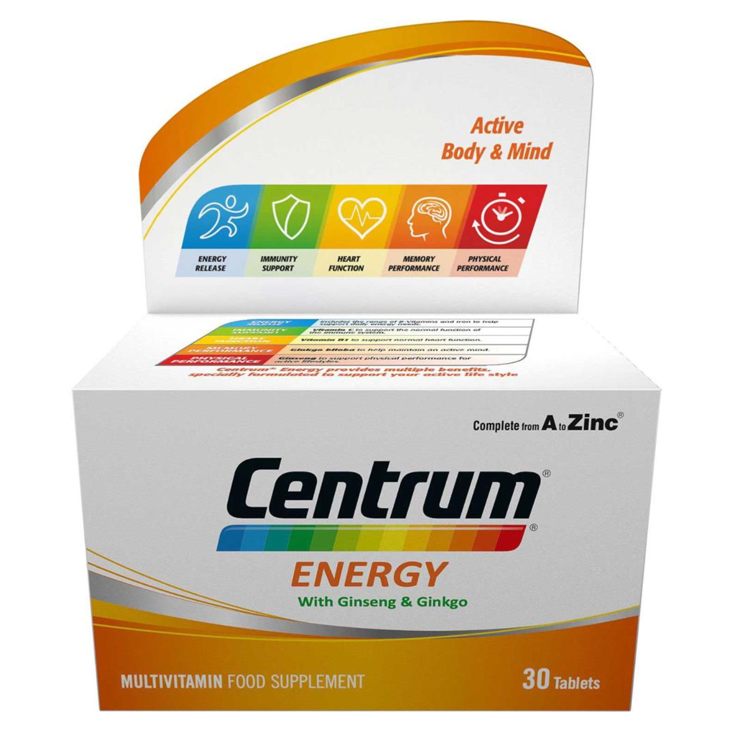 Back Image for Centrum Energy Multivitamin Tablets 30's