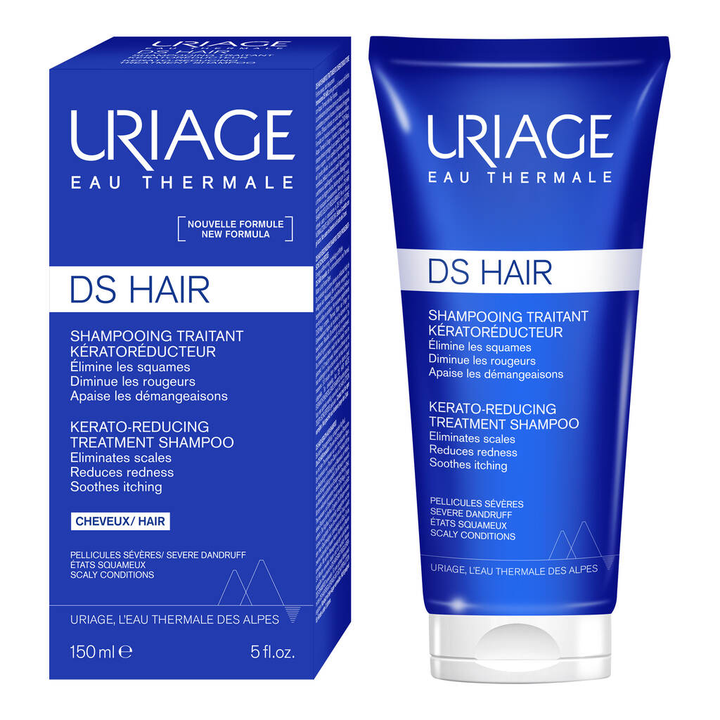 Uriage DS Hair Kerato-Reducing Dandruff Shampoo, Eliminates Scales, Itching & Redness 150ml