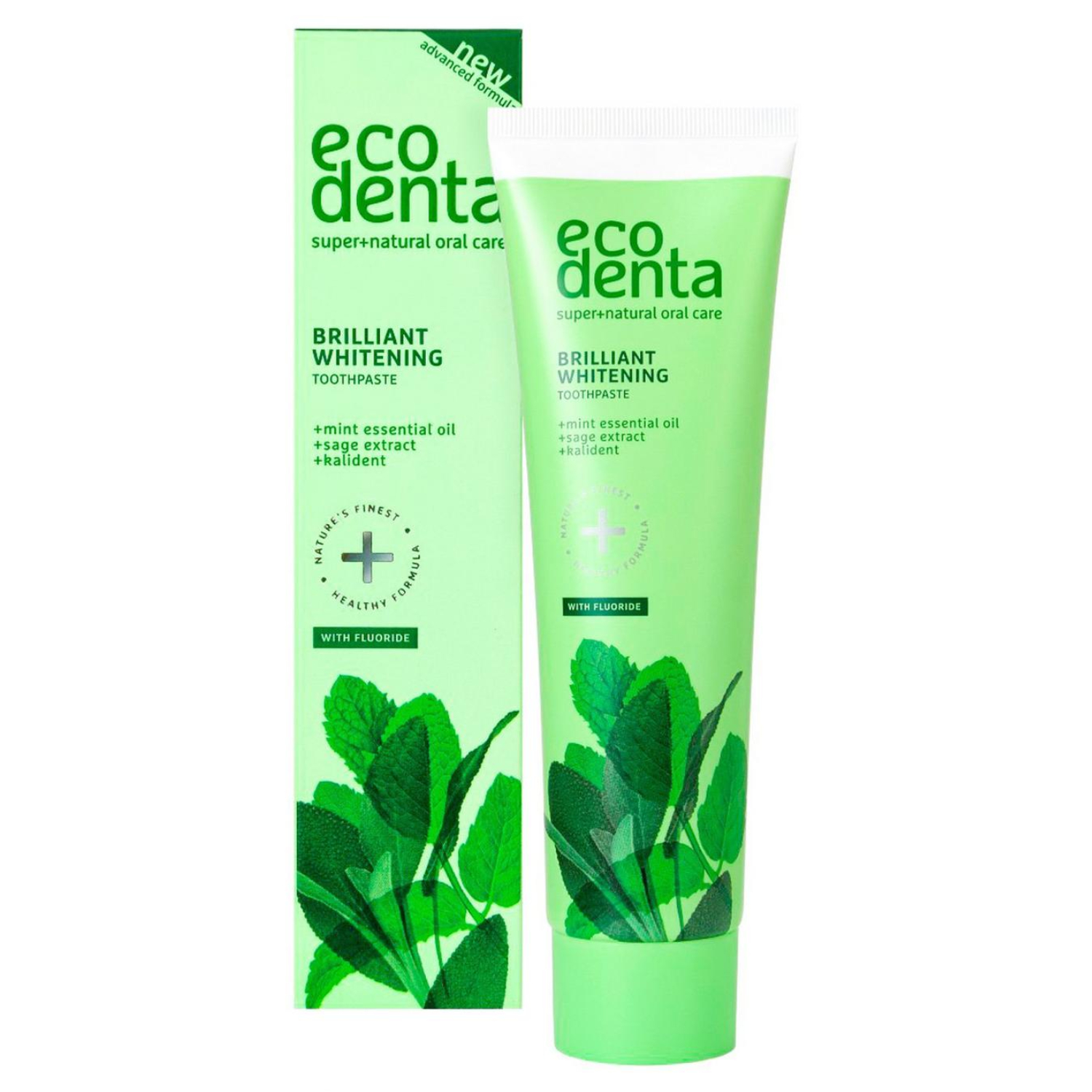 Ecodenta Whitening Toothpaste with Mint Oil, Sage Extract and Kalident 100ml
