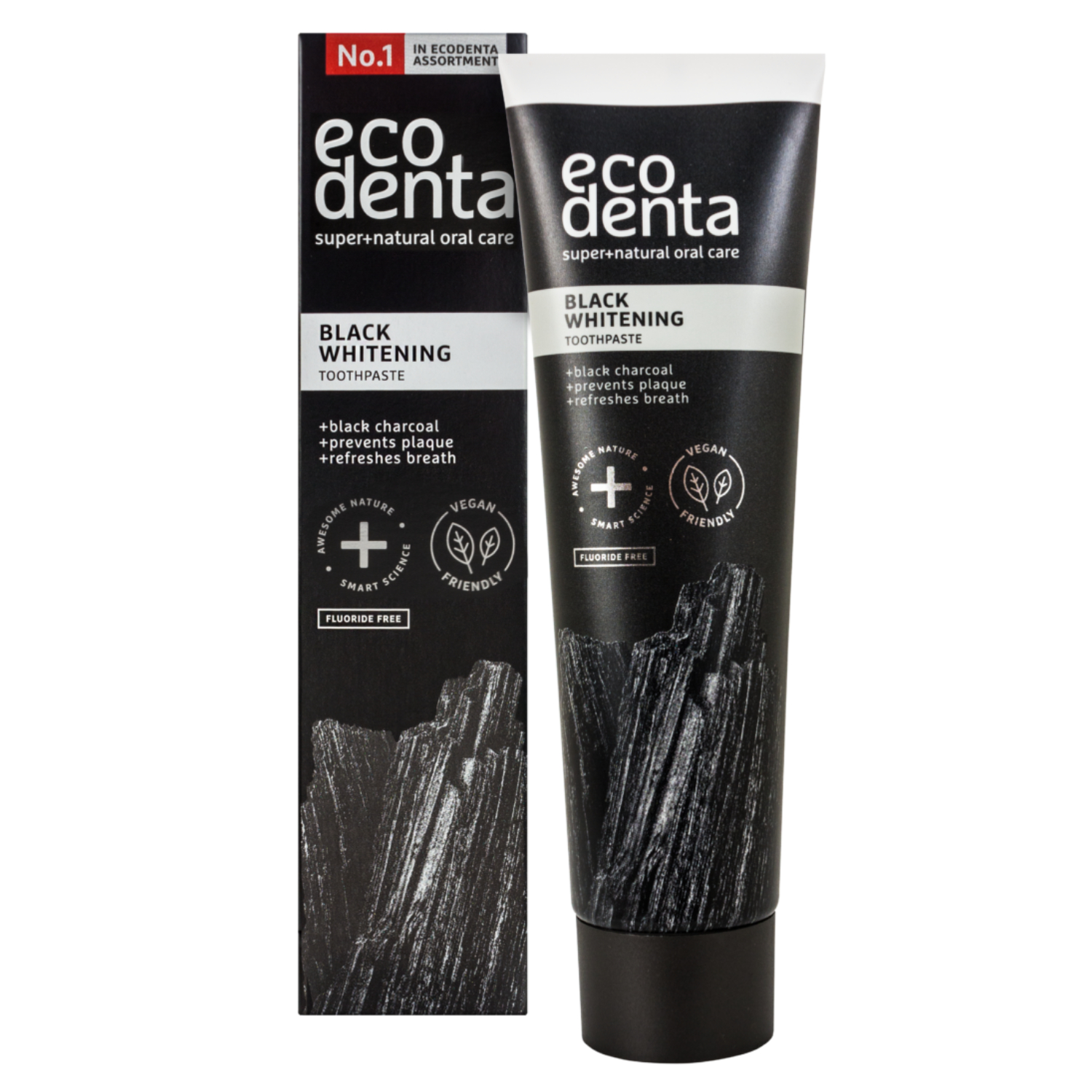 Ecodenta Extra Black Whitening Toothpaste with Black Charcoal & Teavigo 100ml