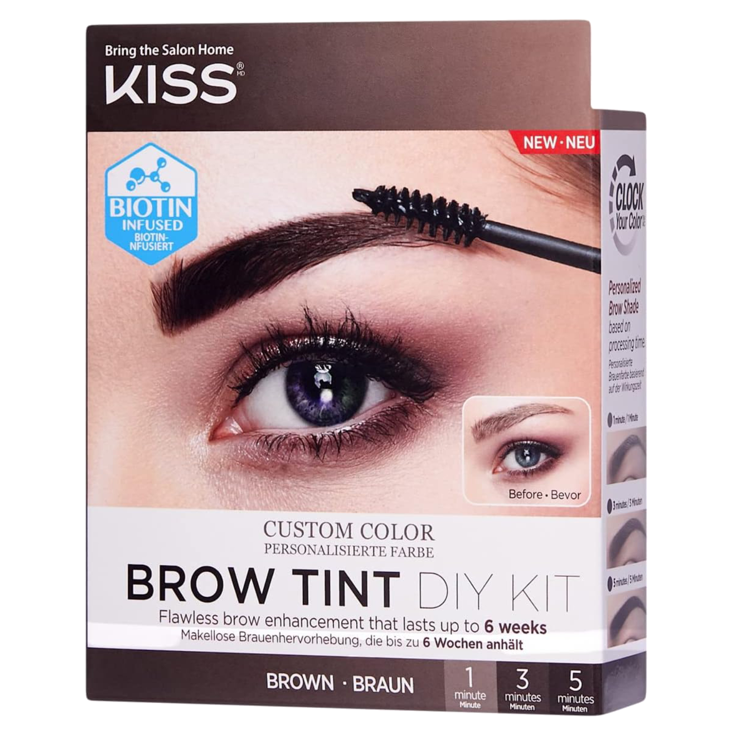 Kiss Brow Tint Diy Kit Brown