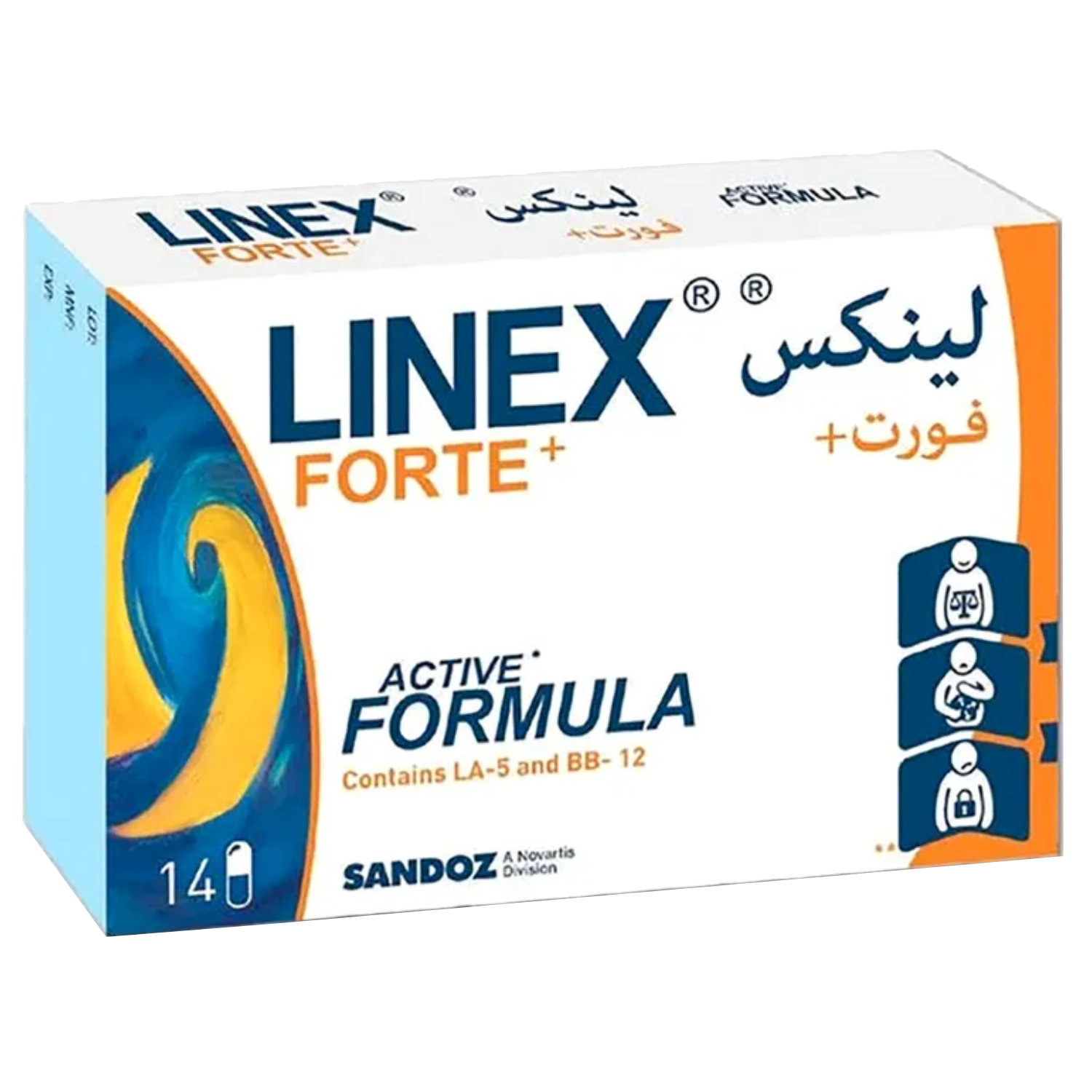 Linex Forte Plus Probiotic Supplement Capsules, Pack of 14's