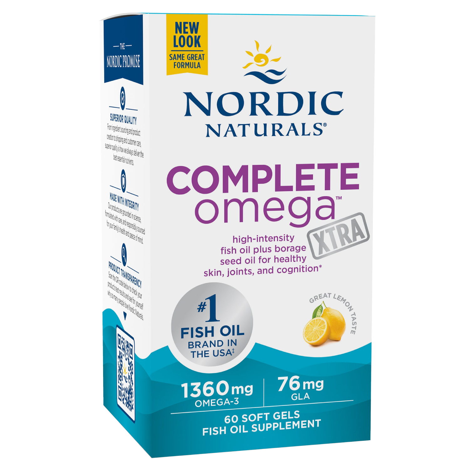 Nordic Naturals Complete Omega Xtra, Omega 3 6 9 Softgels, Pack of 60's