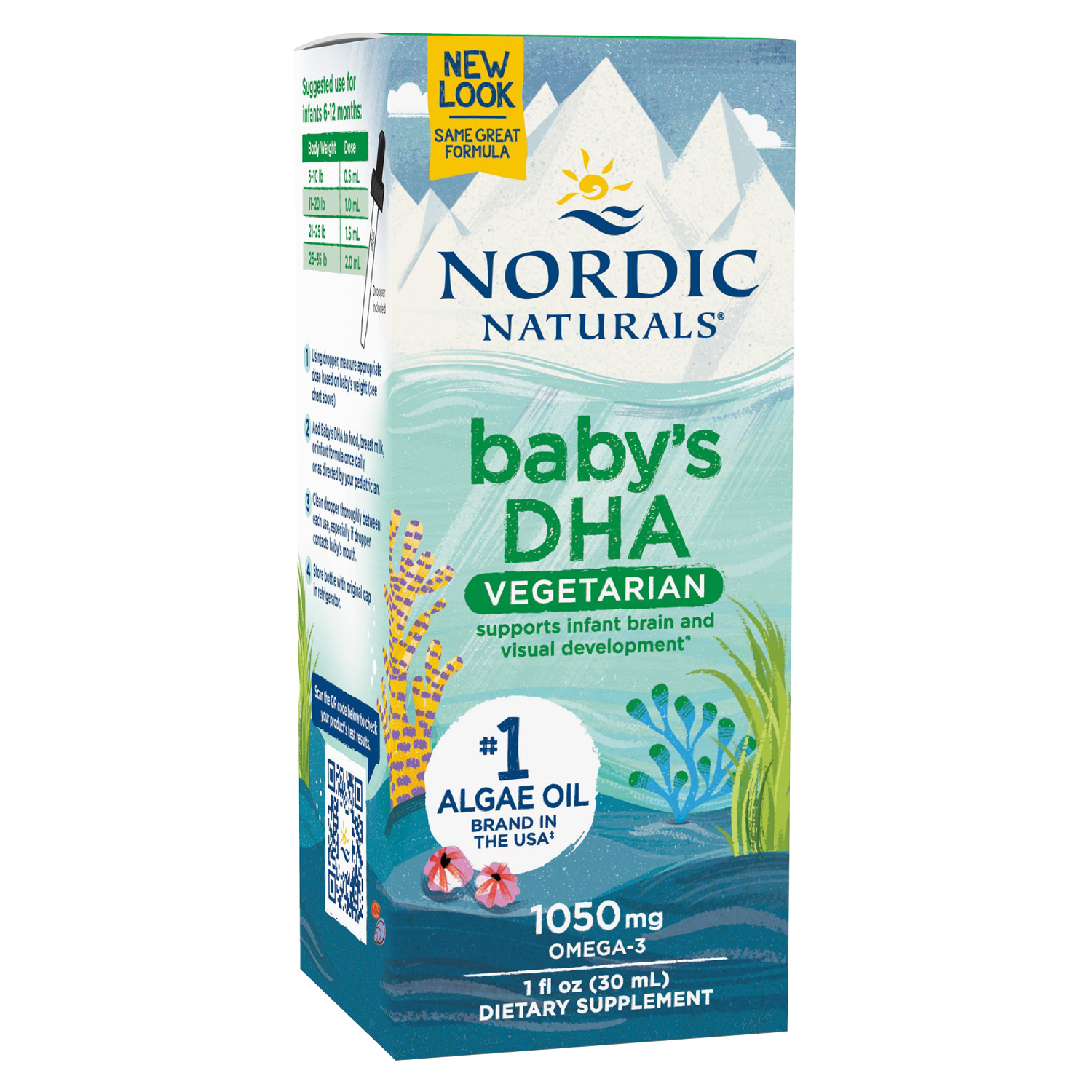 Nordic Naturals Baby's DHA Supplement, 1050mg Omega 3 Liquid 30ml