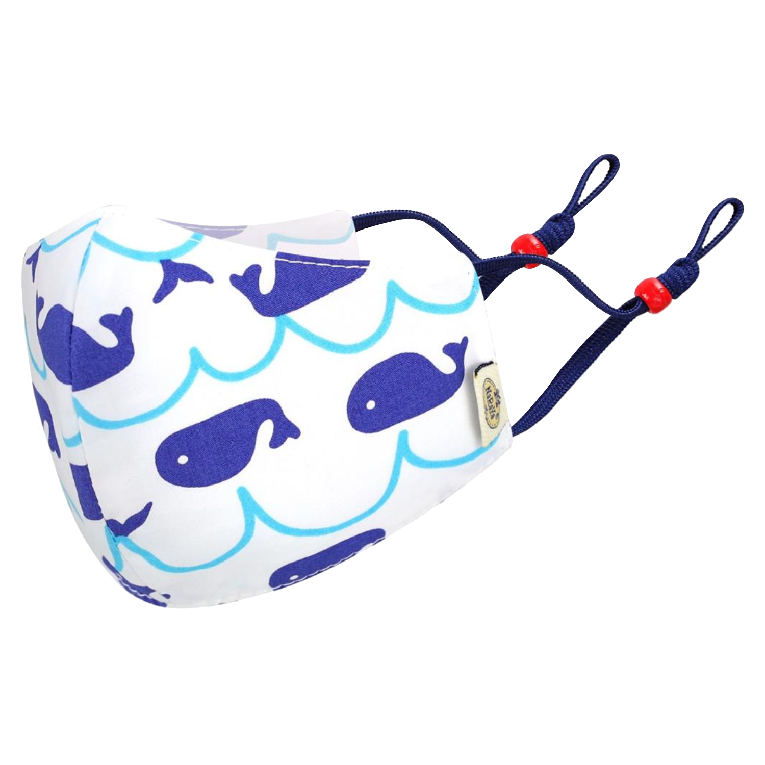 Kids Cotton Face Mask Blue Whale