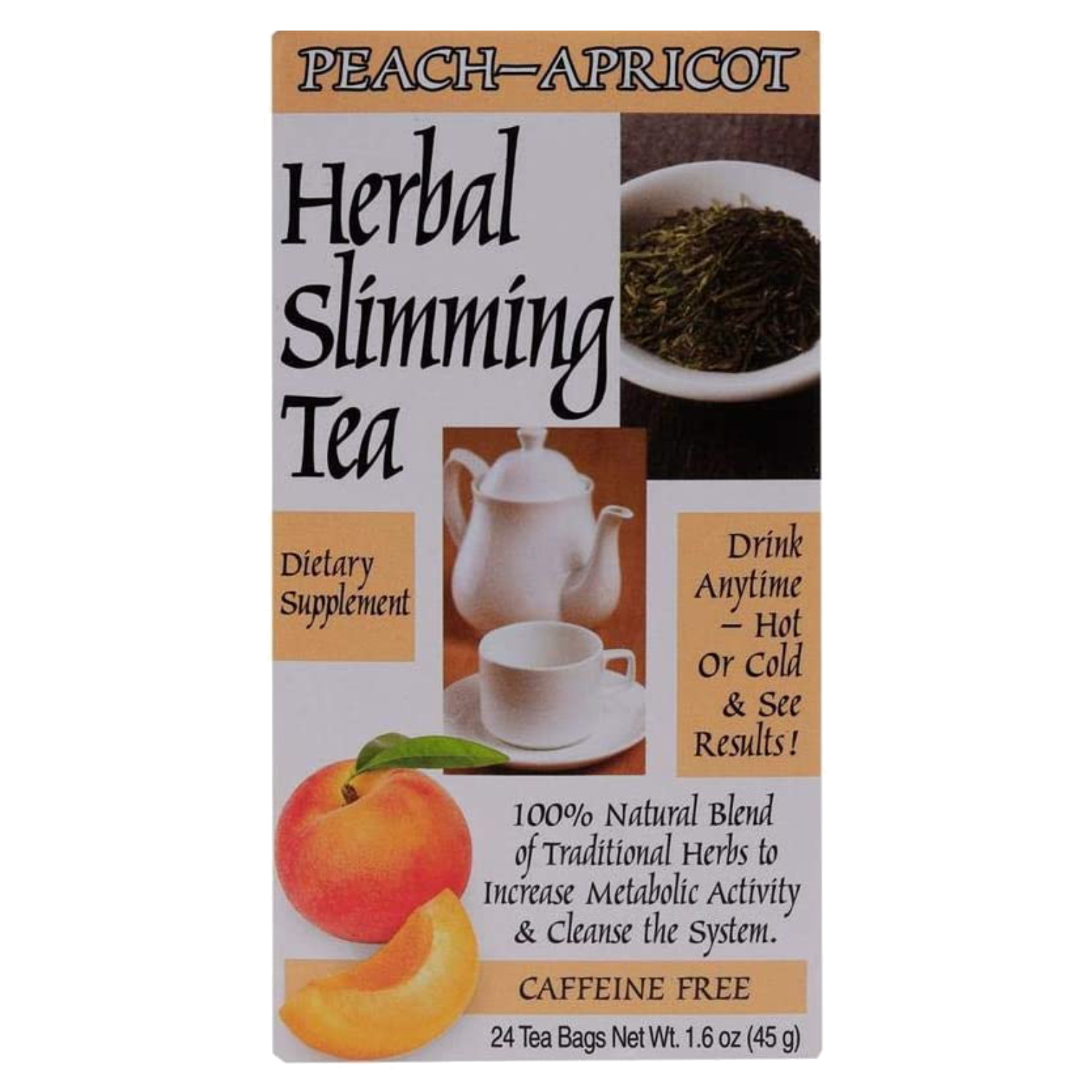 21st Century Herbal Slimming Tea Bag, Peach-Apricot, Pack of 24's