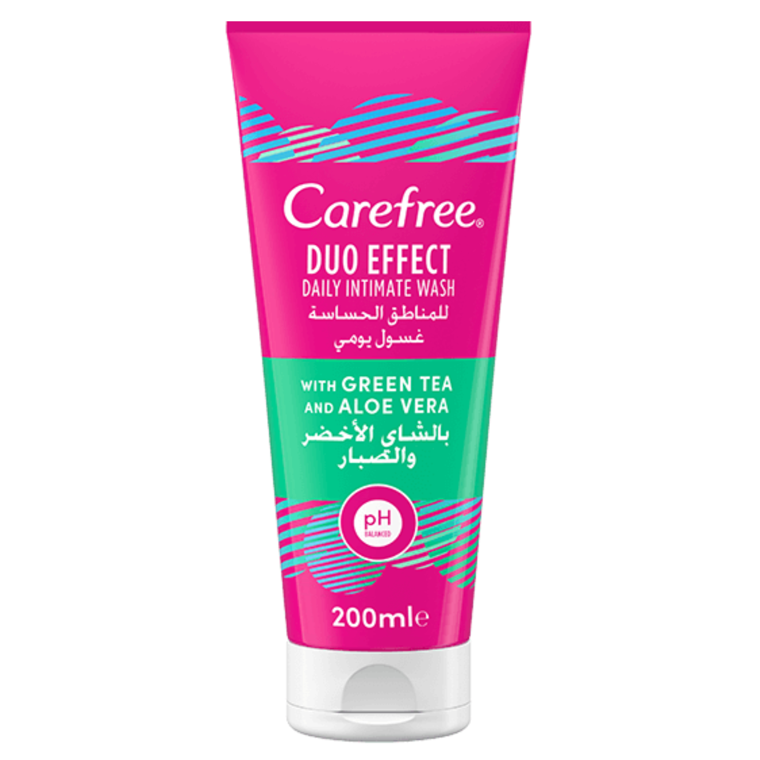 Carefree Daily Intimate Wash Duo Effect With Green Tea & Aloe Vera 200ml
