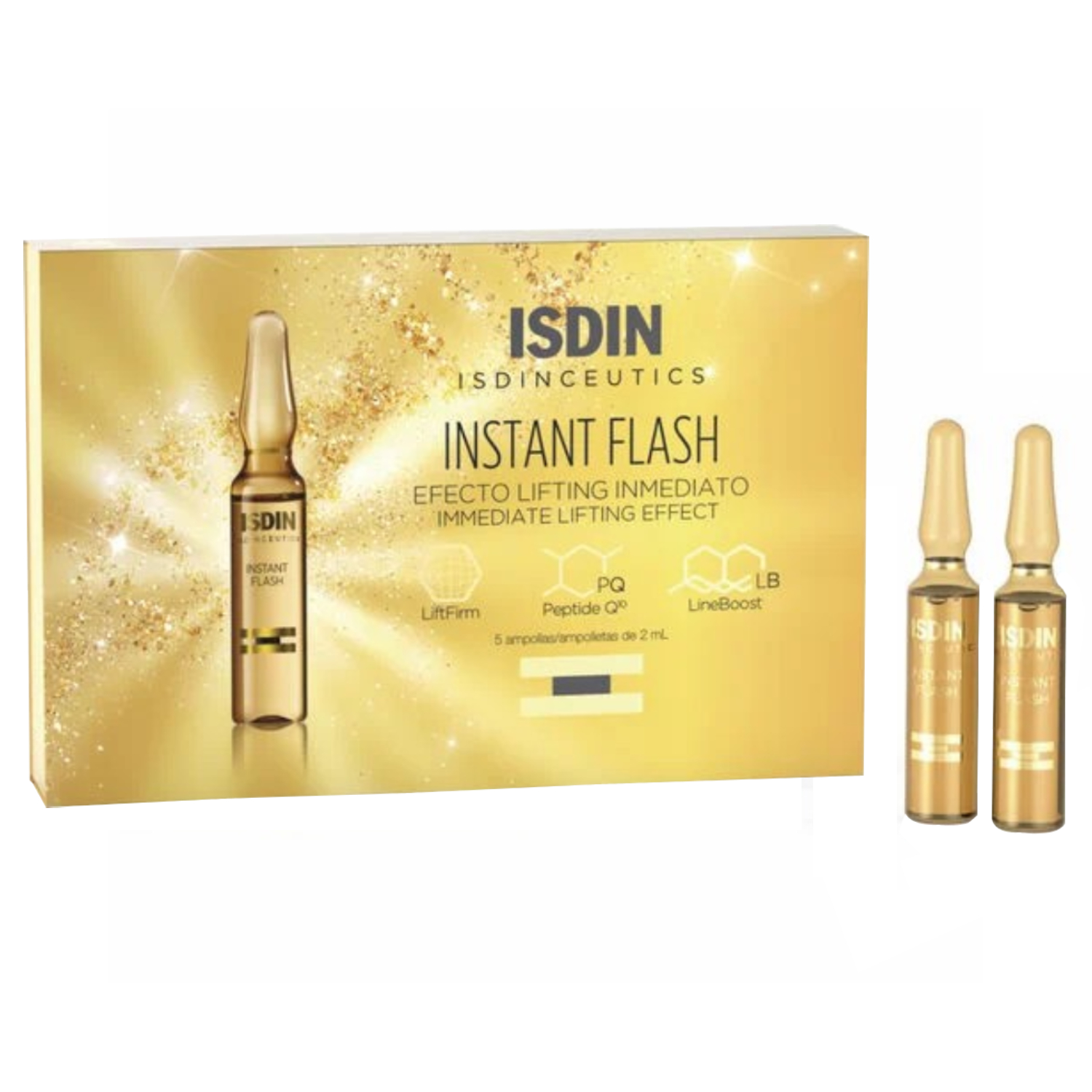 Isdin Isdinceutics Instant Flash Firming And Lifting Facial Serum Ampoules, Pack of 5's
